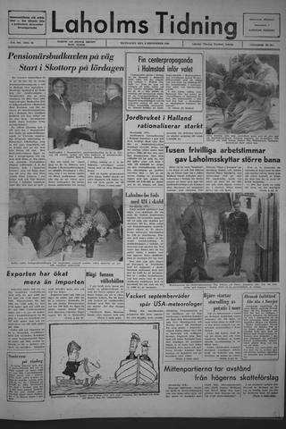 Förstasidan, Måndag 5 september 1966