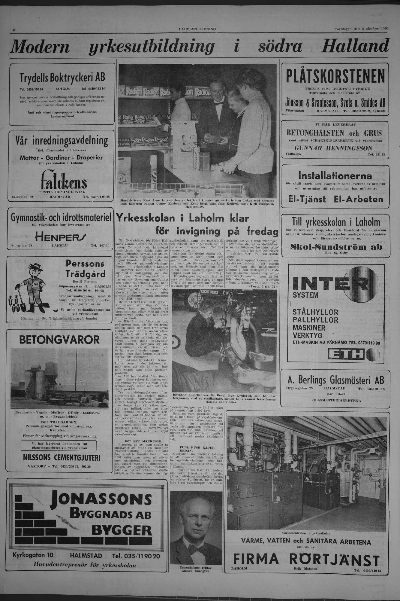 Laholms Tidning Torsdag 6 oktober 1966, sida 4