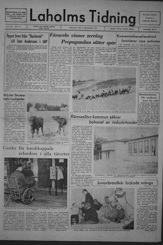 Förstasidan, Tisdag 6 september 1966