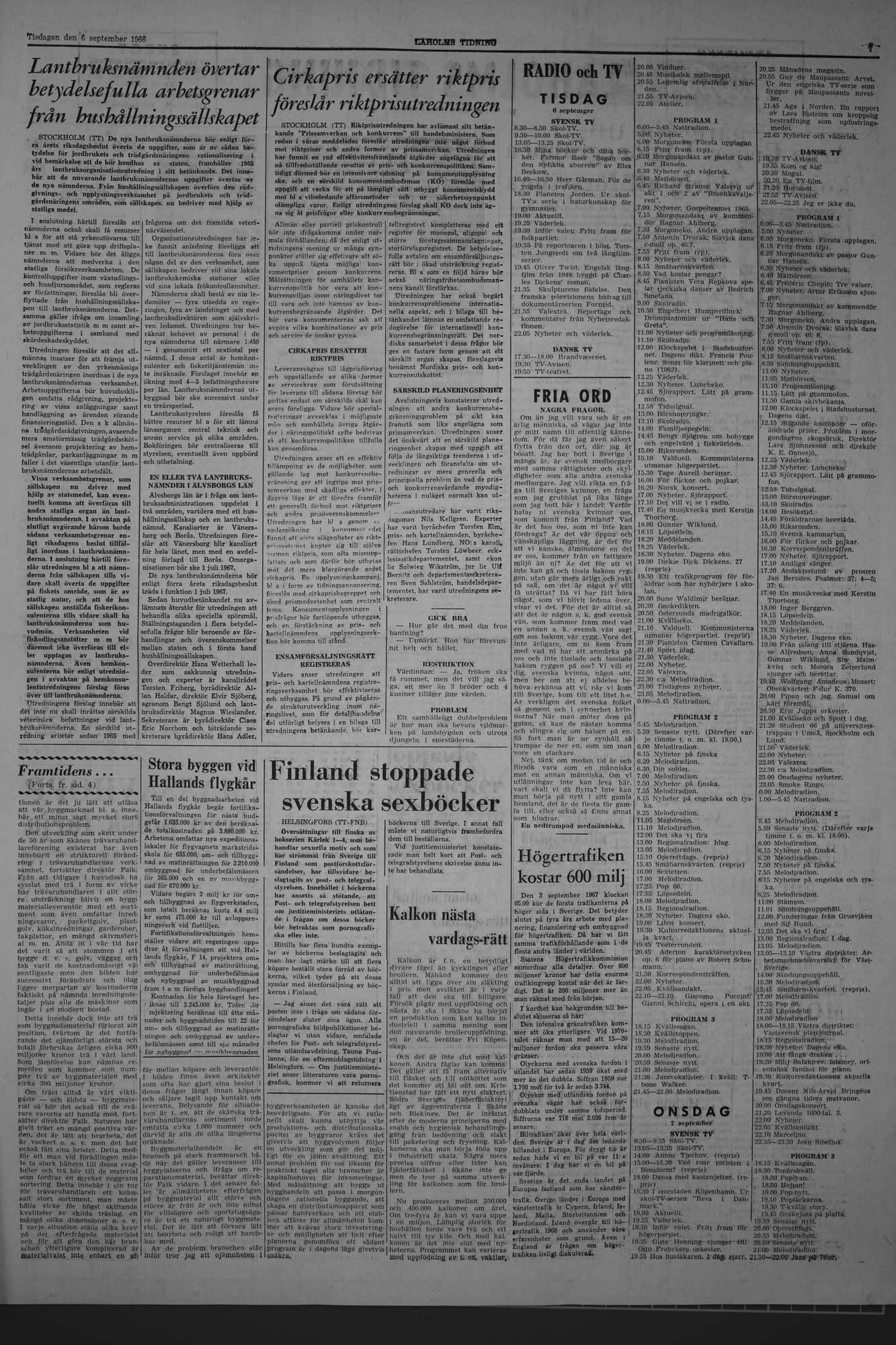Laholms Tidning Tisdag 6 september 1966, sida 7