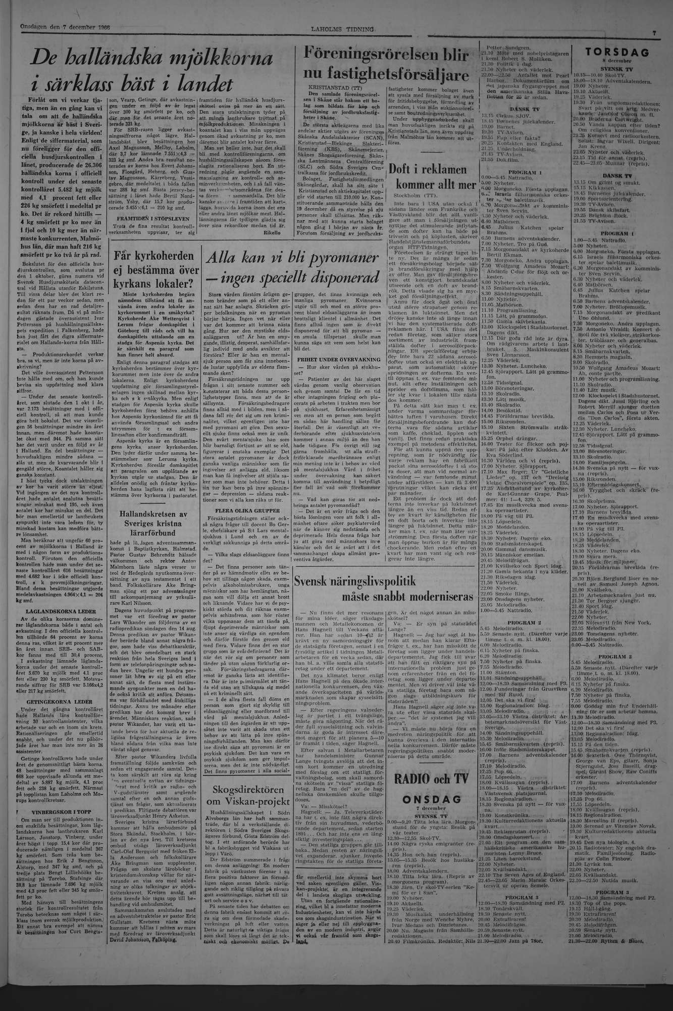 Laholms Tidning Onsdag 7 december 1966, sida 7