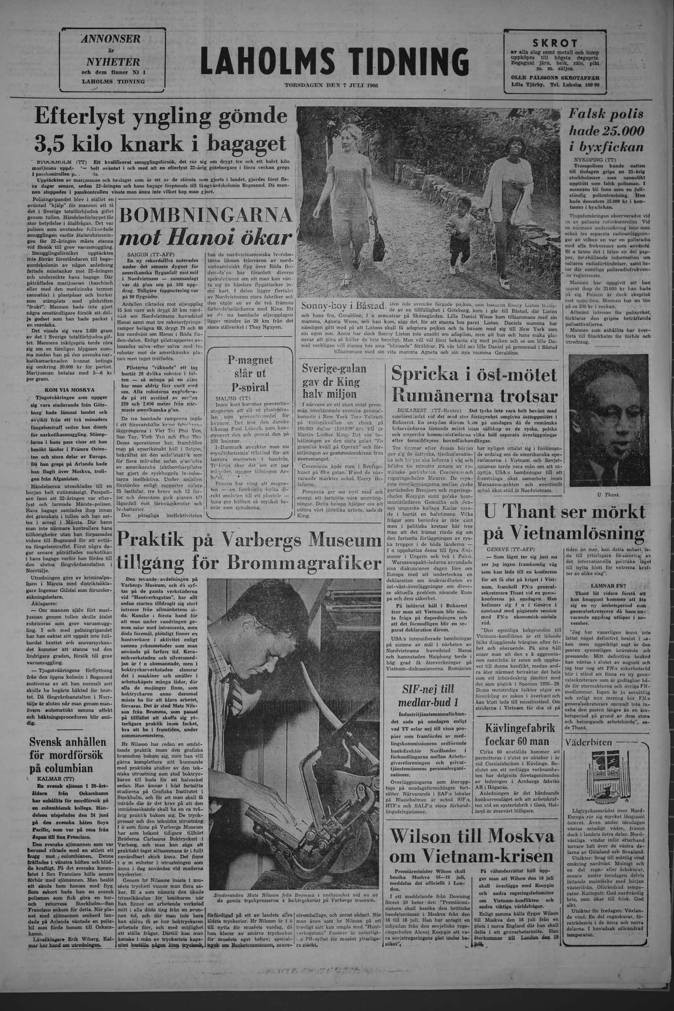 Laholms Tidning Torsdag 7 juli 1966, sida 8
