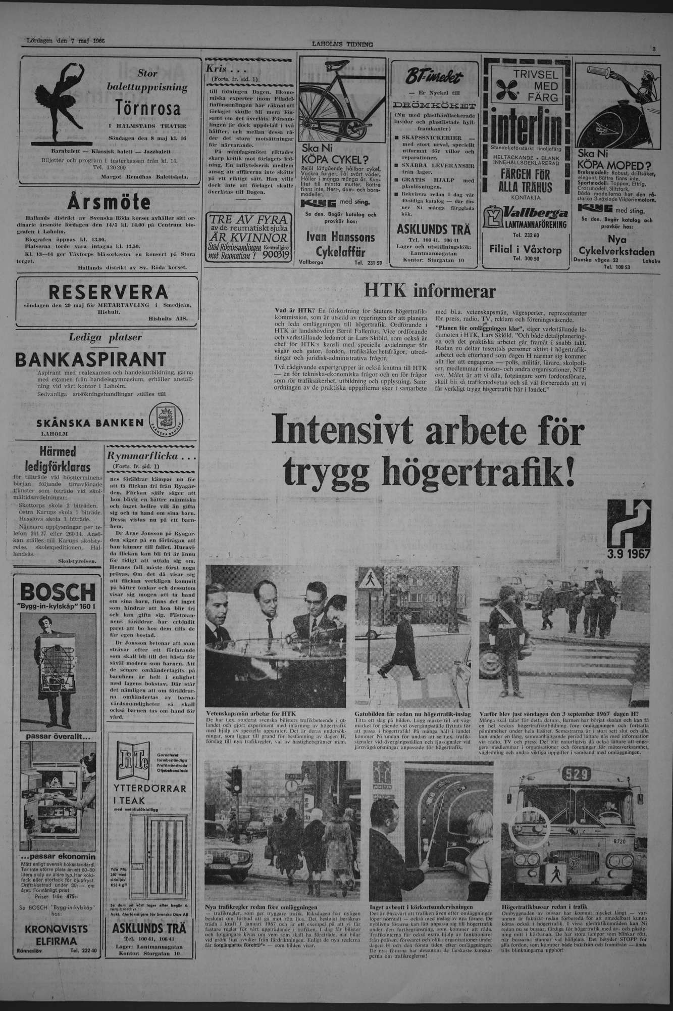 Laholms Tidning Lördag 7 maj 1966, sida 3