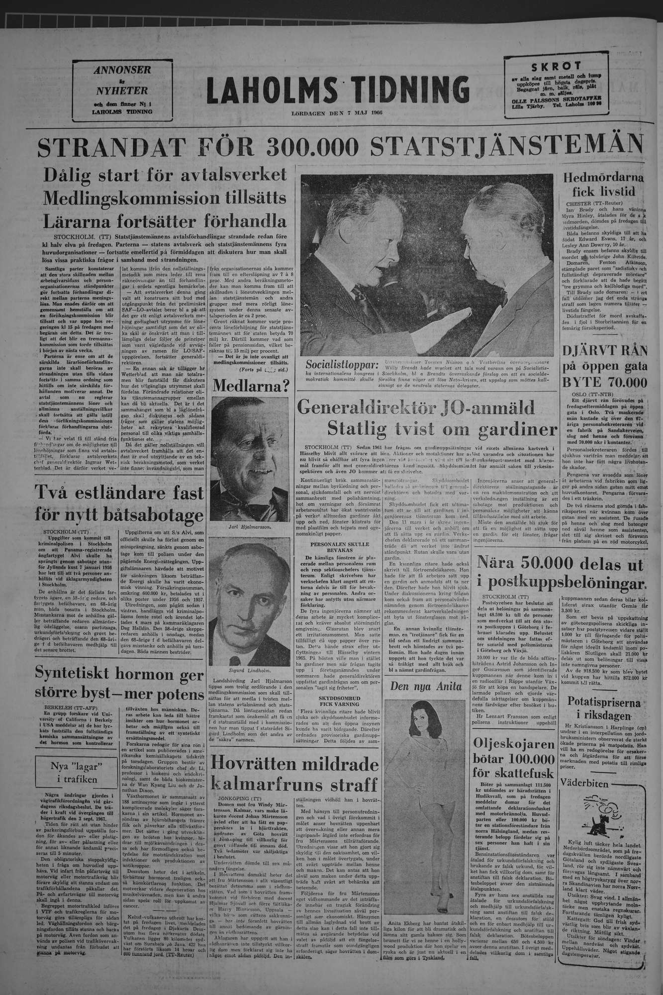 Laholms Tidning Lördag 7 maj 1966, sida 8