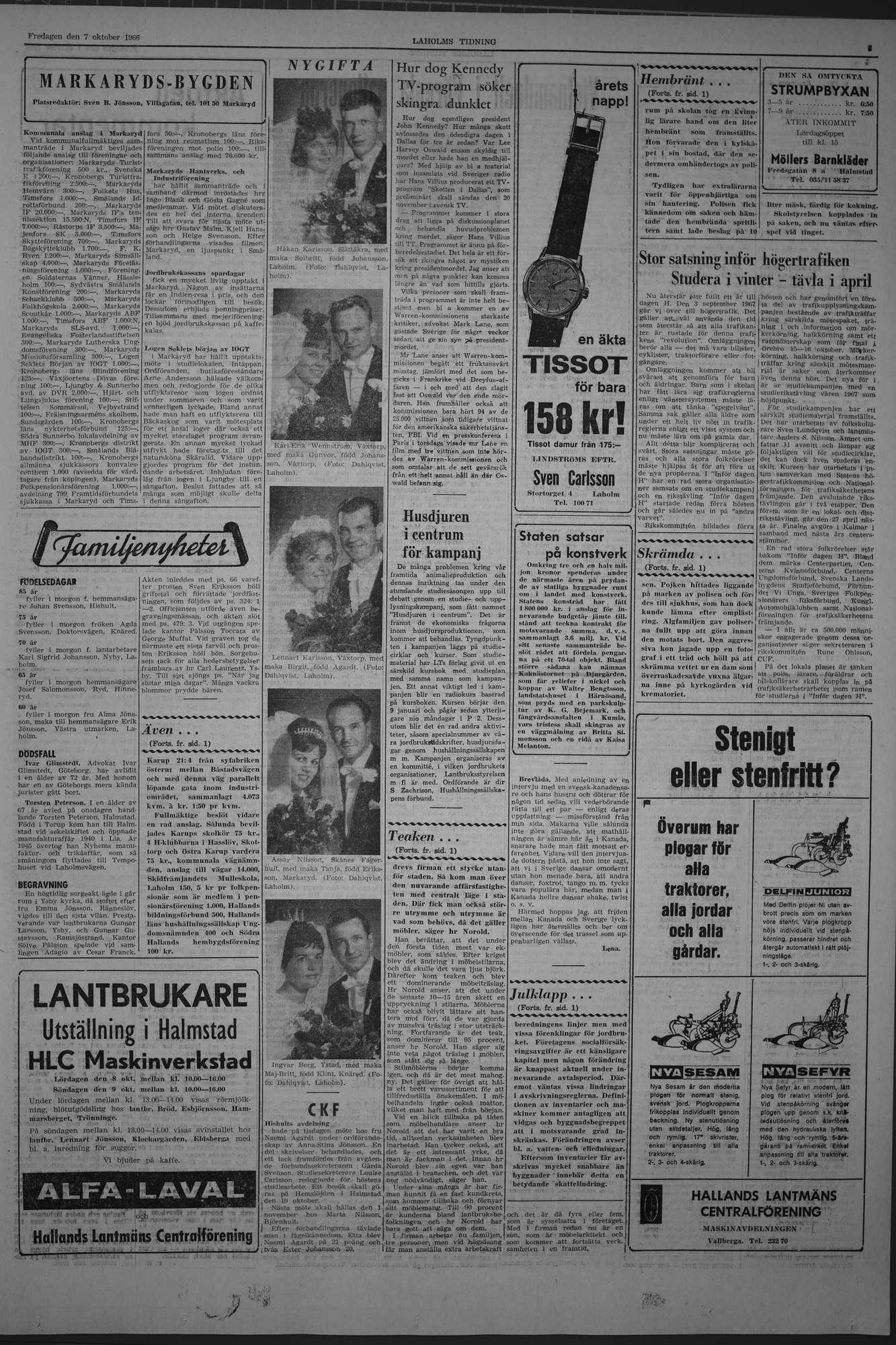 Laholms Tidning Fredag 7 oktober 1966, sida 3