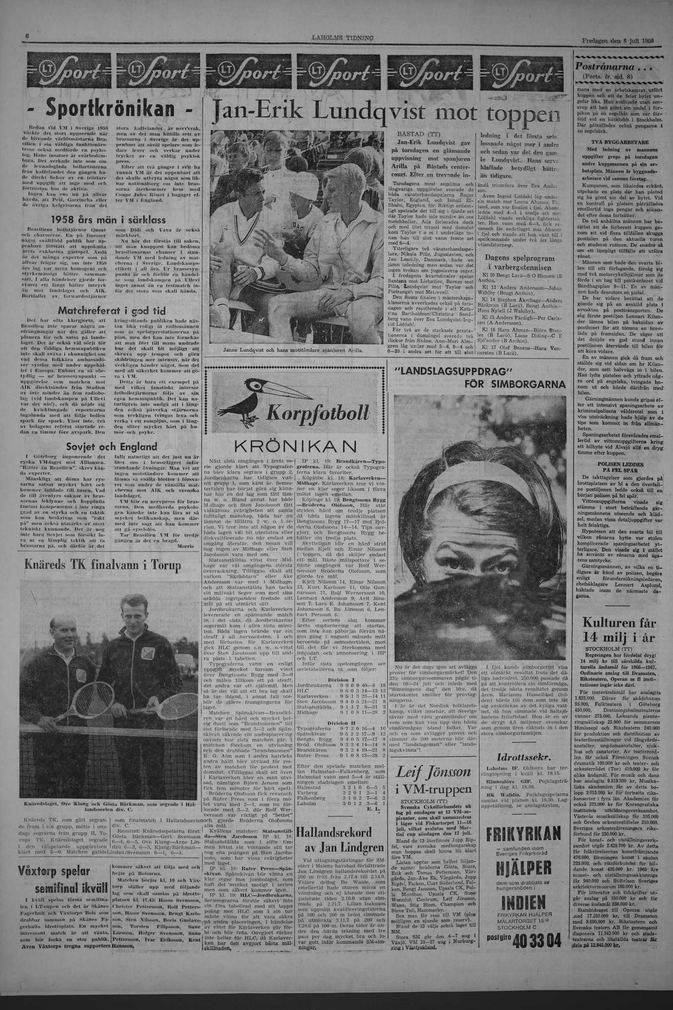 Laholms Tidning Fredag 8 juli 1966, sida 6