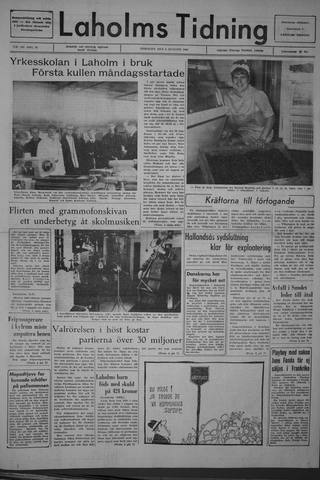 Förstasidan, Tisdag 9 augusti 1966