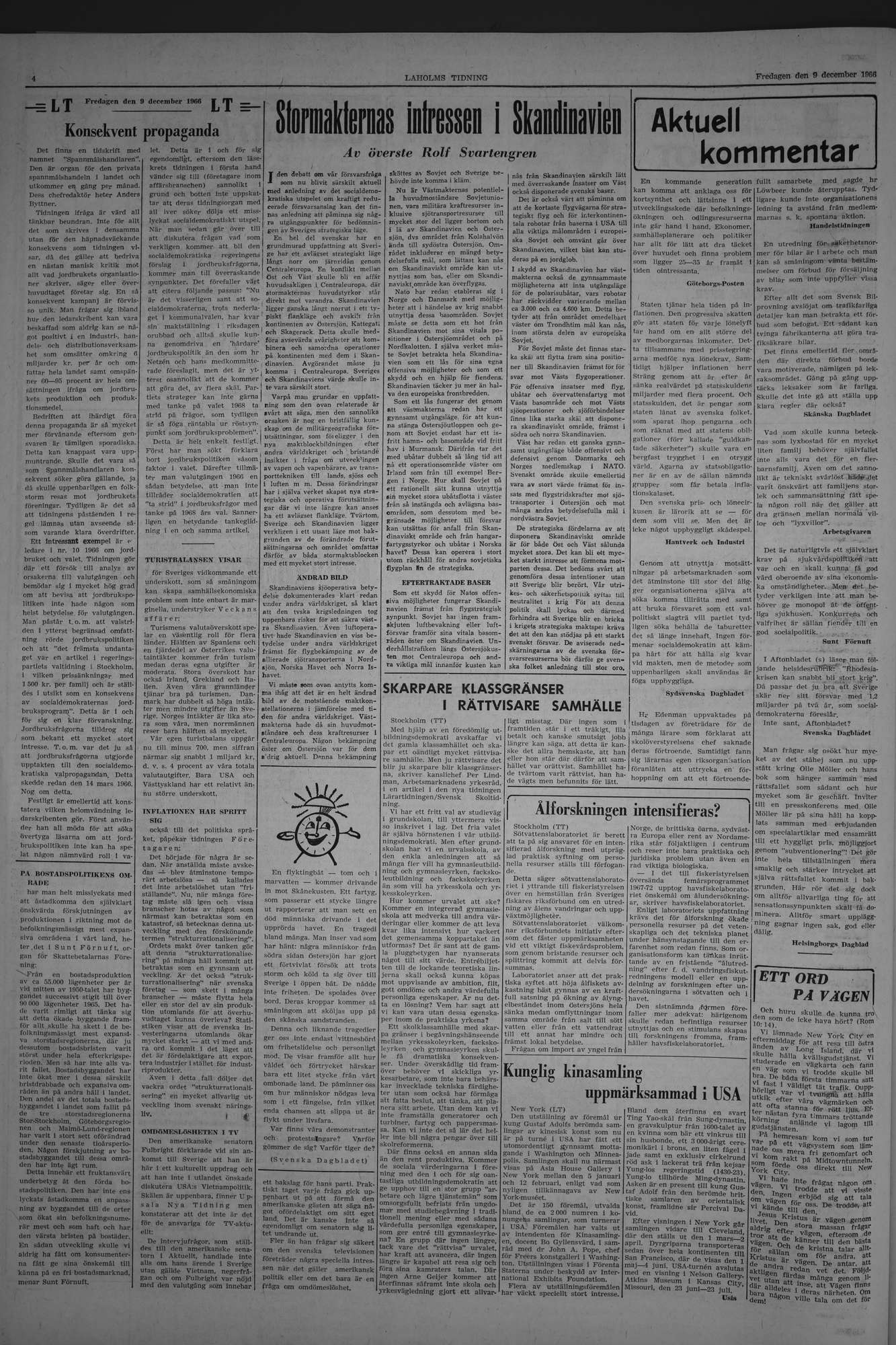 Laholms Tidning Fredag 9 december 1966, sida 4