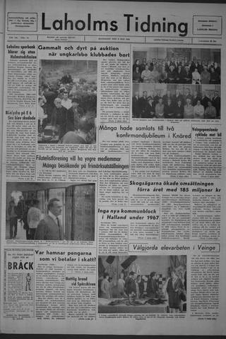 Förstasidan, Måndag 9 maj 1966