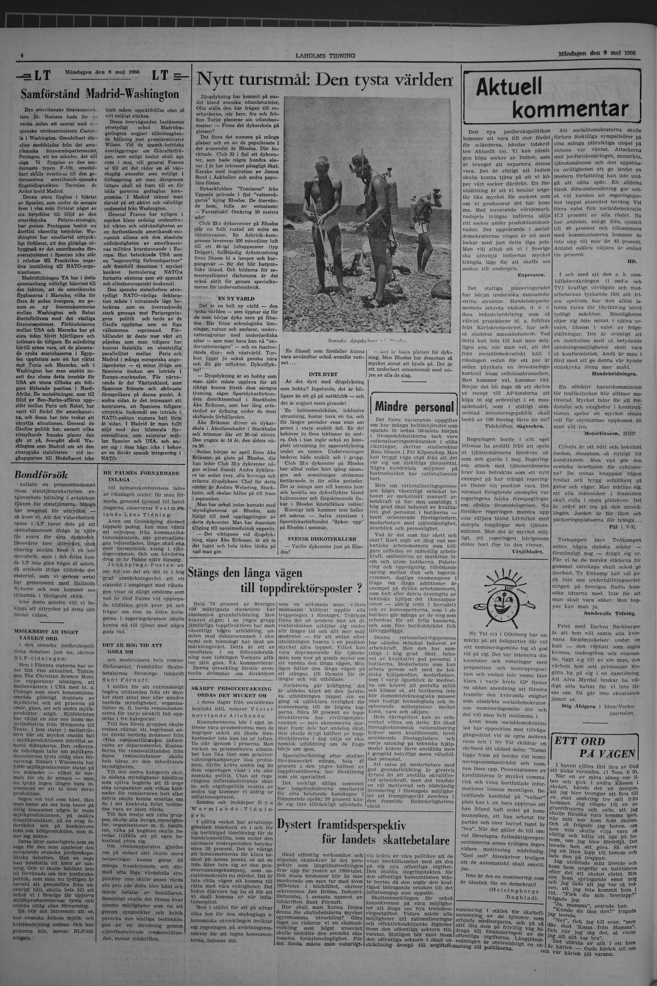 Laholms Tidning Måndag 9 maj 1966, sida 4