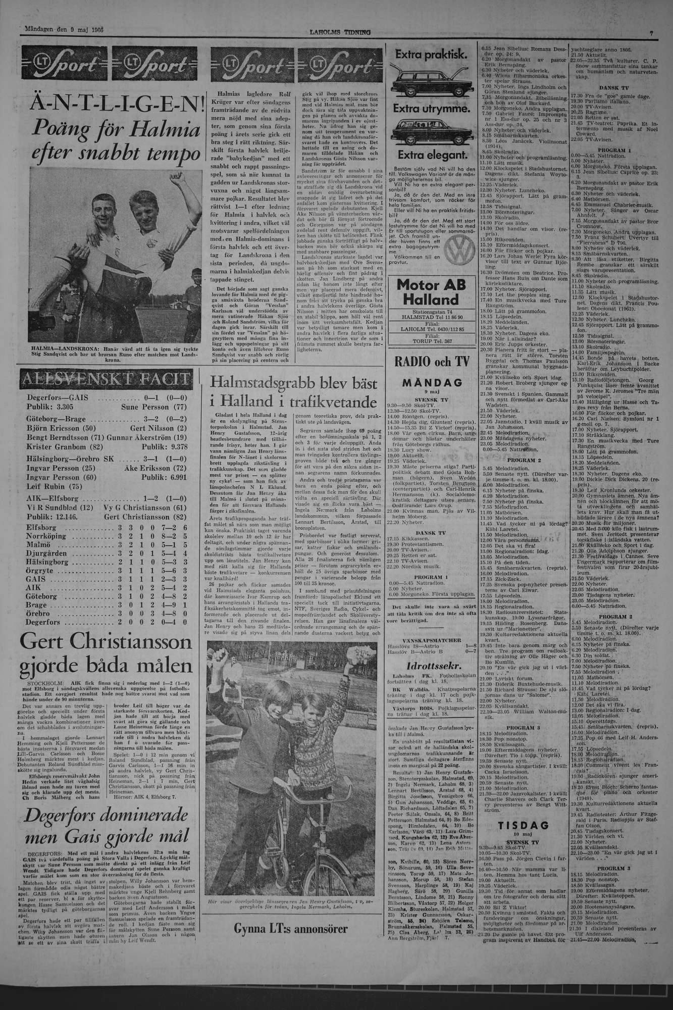 Laholms Tidning Måndag 9 maj 1966, sida 7