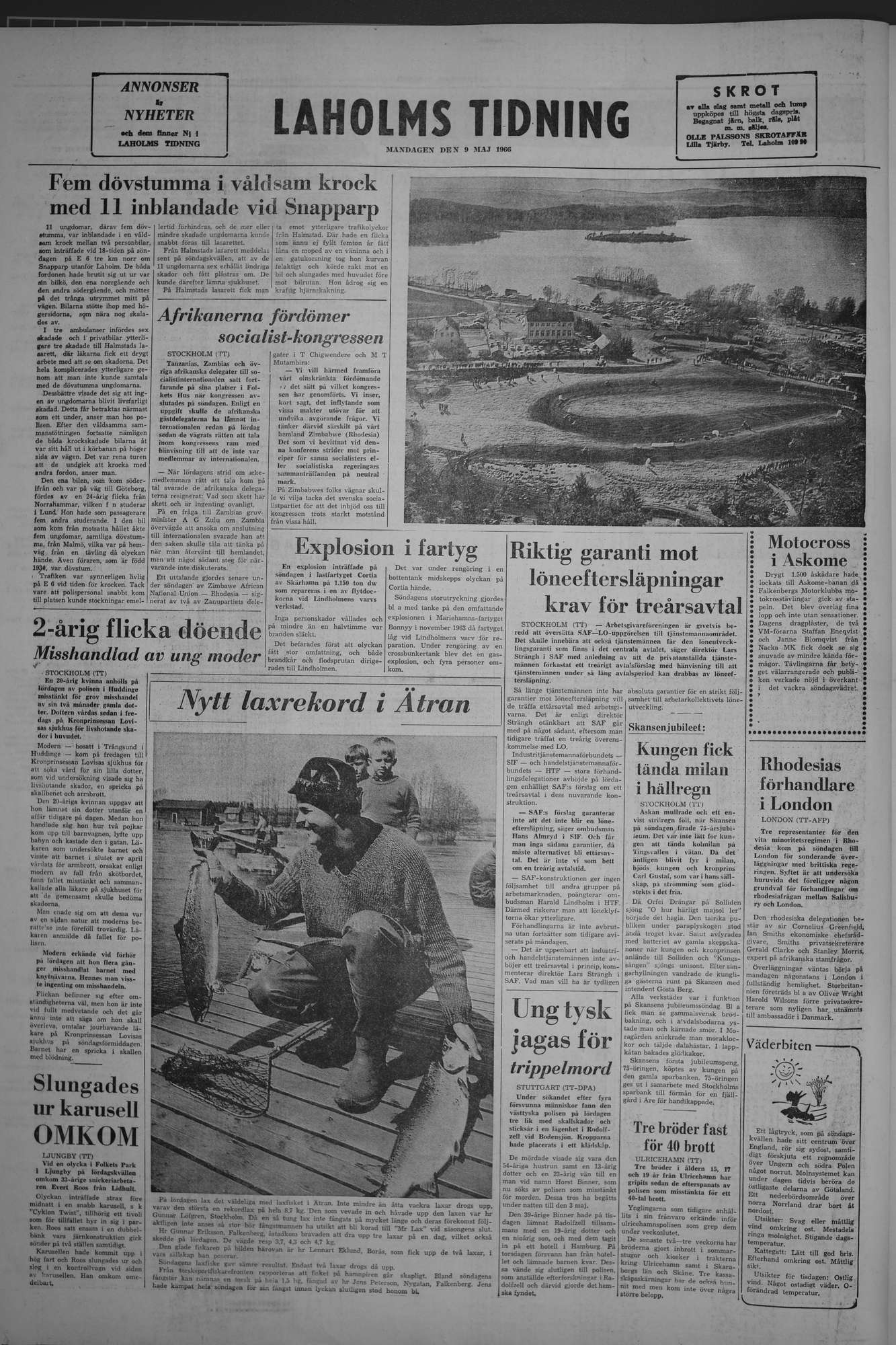 Laholms Tidning Måndag 9 maj 1966, sida 8