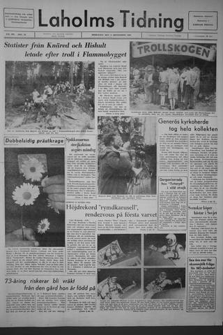 Förstasidan, Fredag 9 september 1966