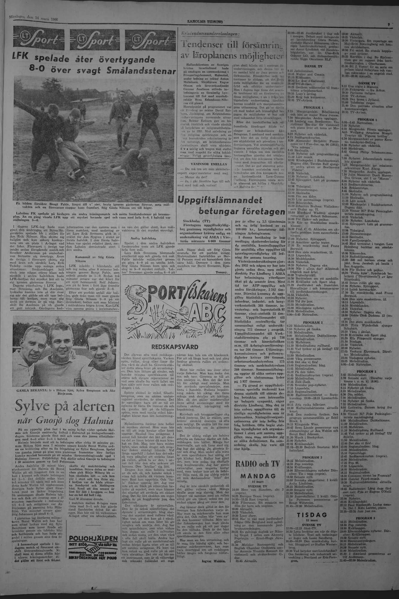 Laholms Tidning Måndag 14 mars 1966, sida 7