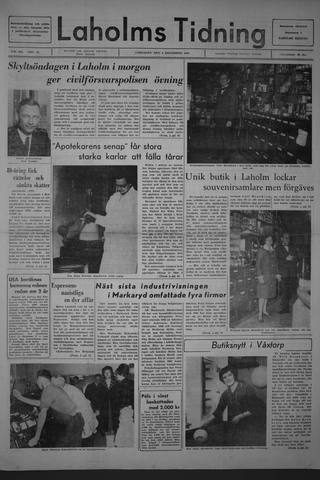 Förstasidan, Lördag 3 december 1966