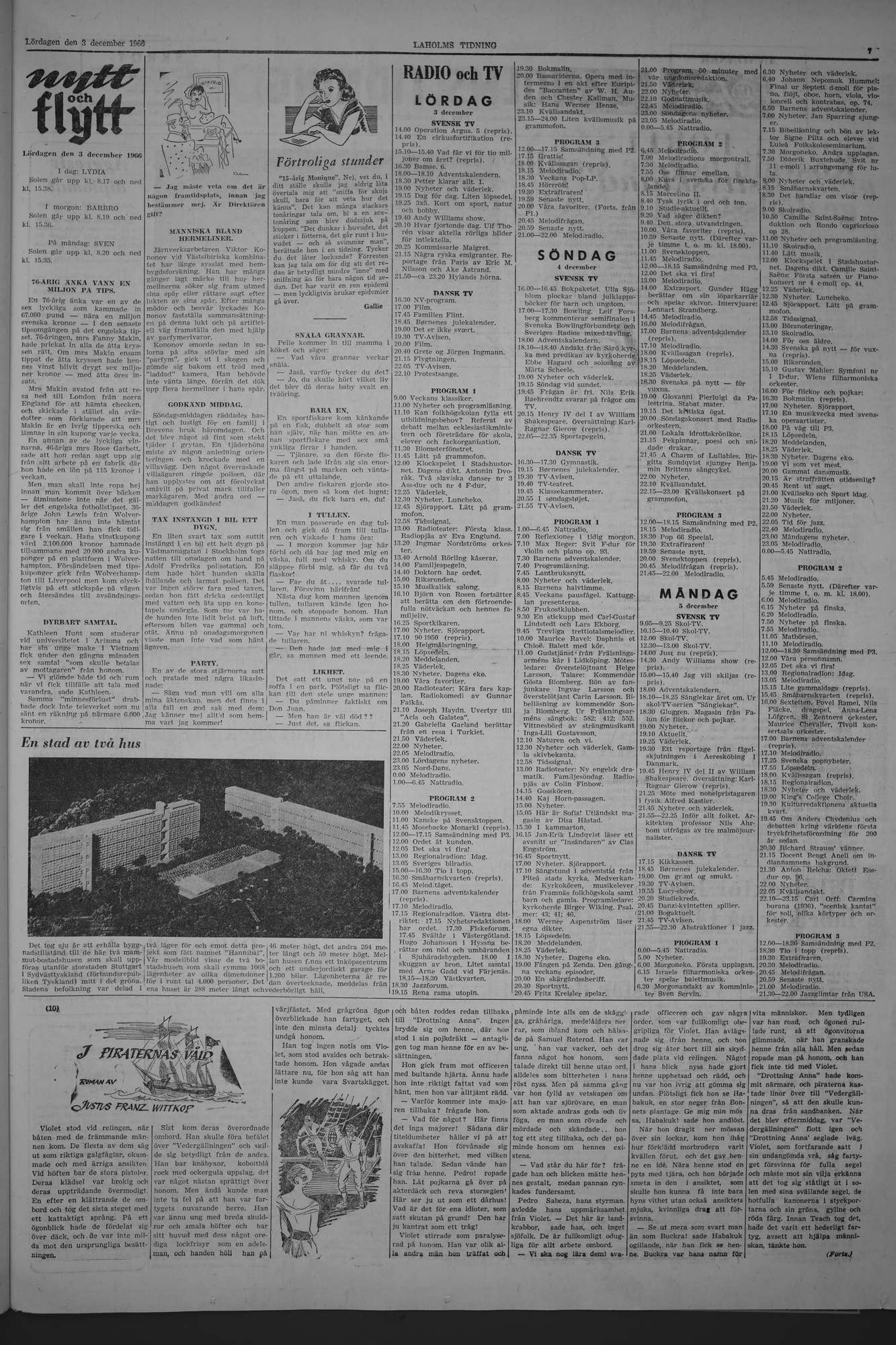 Laholms Tidning Lördag 3 december 1966, sida 7