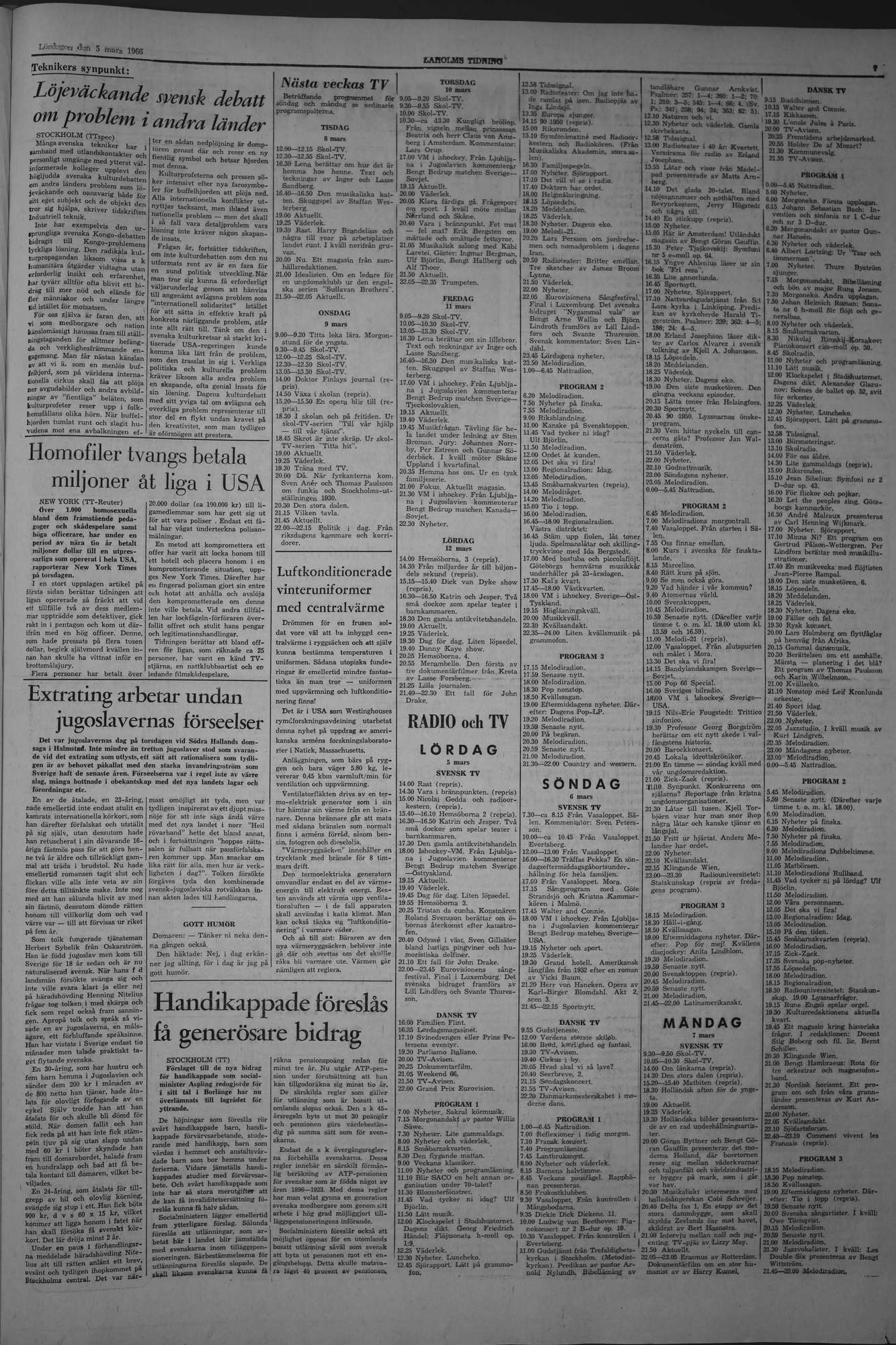 Laholms Tidning Lördag 5 mars 1966, sida 7