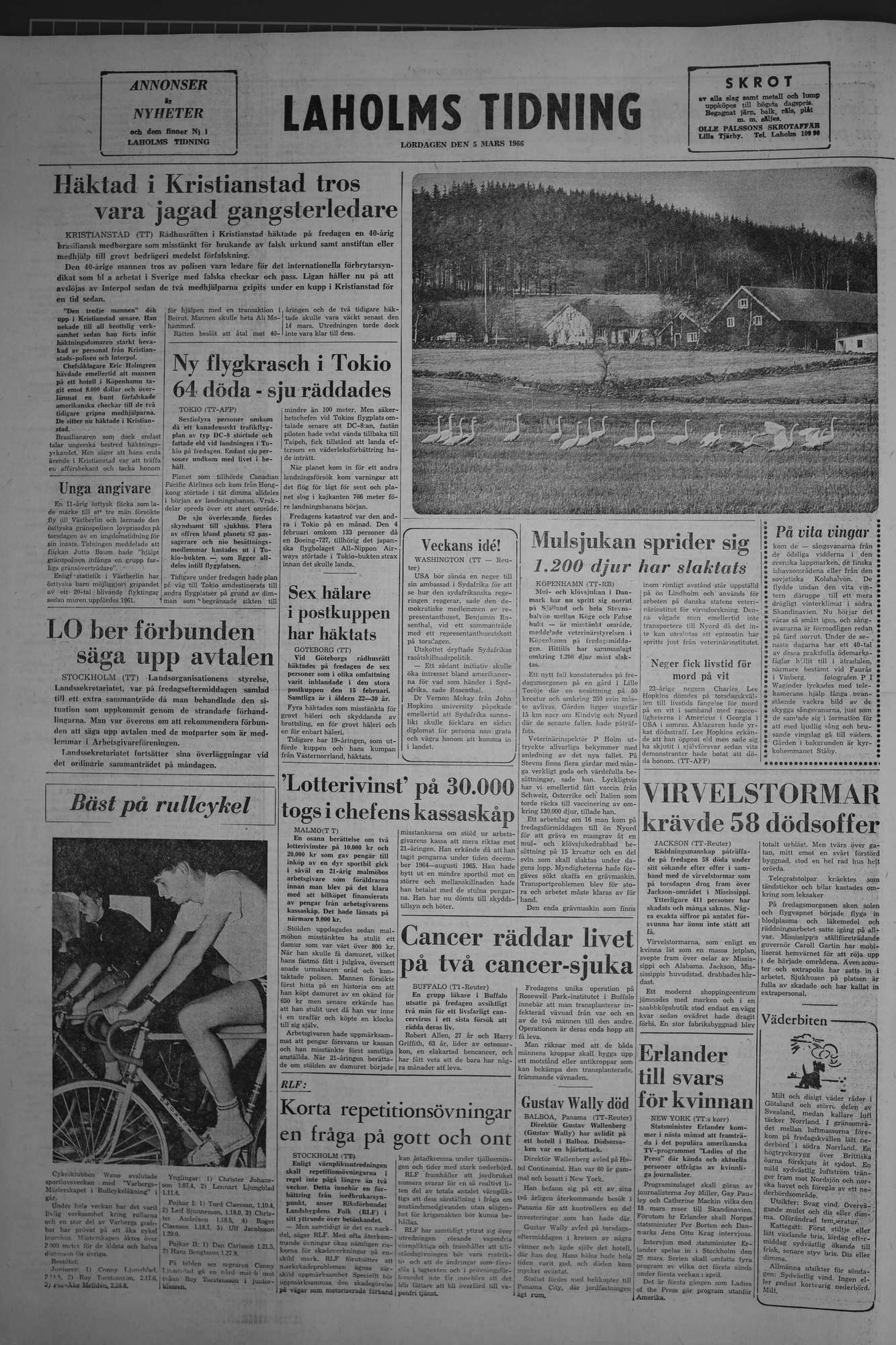 Laholms Tidning Lördag 5 mars 1966, sida 8