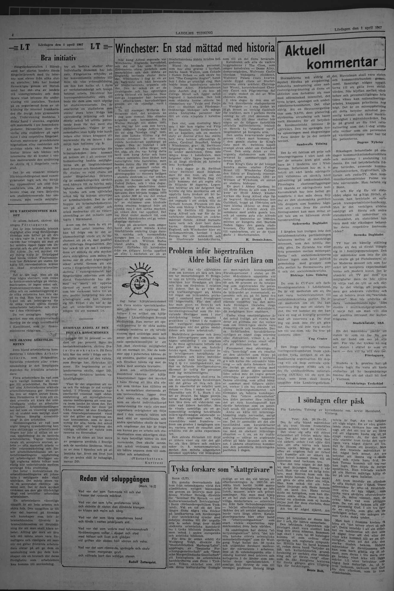Laholms Tidning Lördag 1 april 1967, sida 4