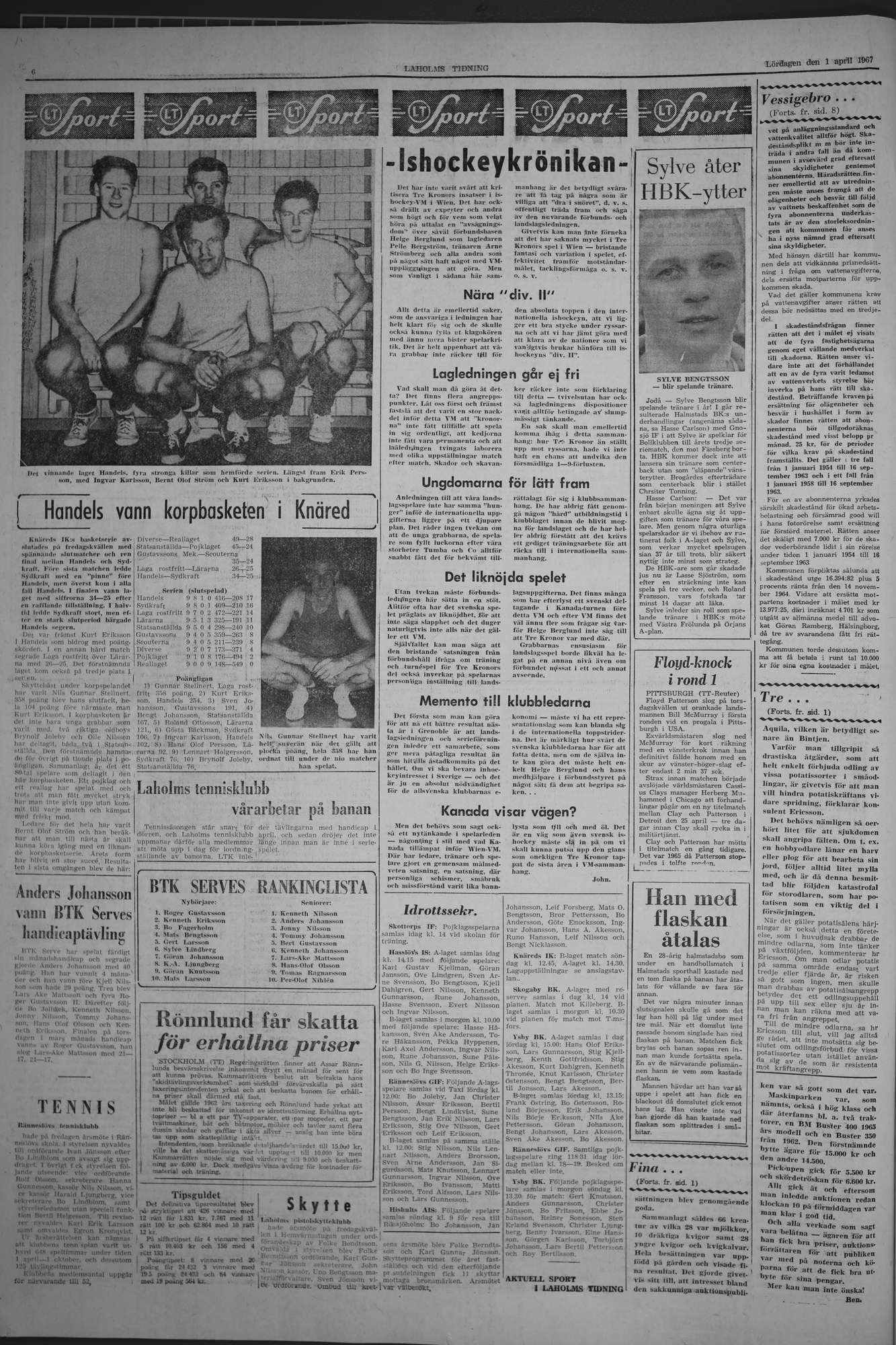 Laholms Tidning Lördag 1 april 1967, sida 6