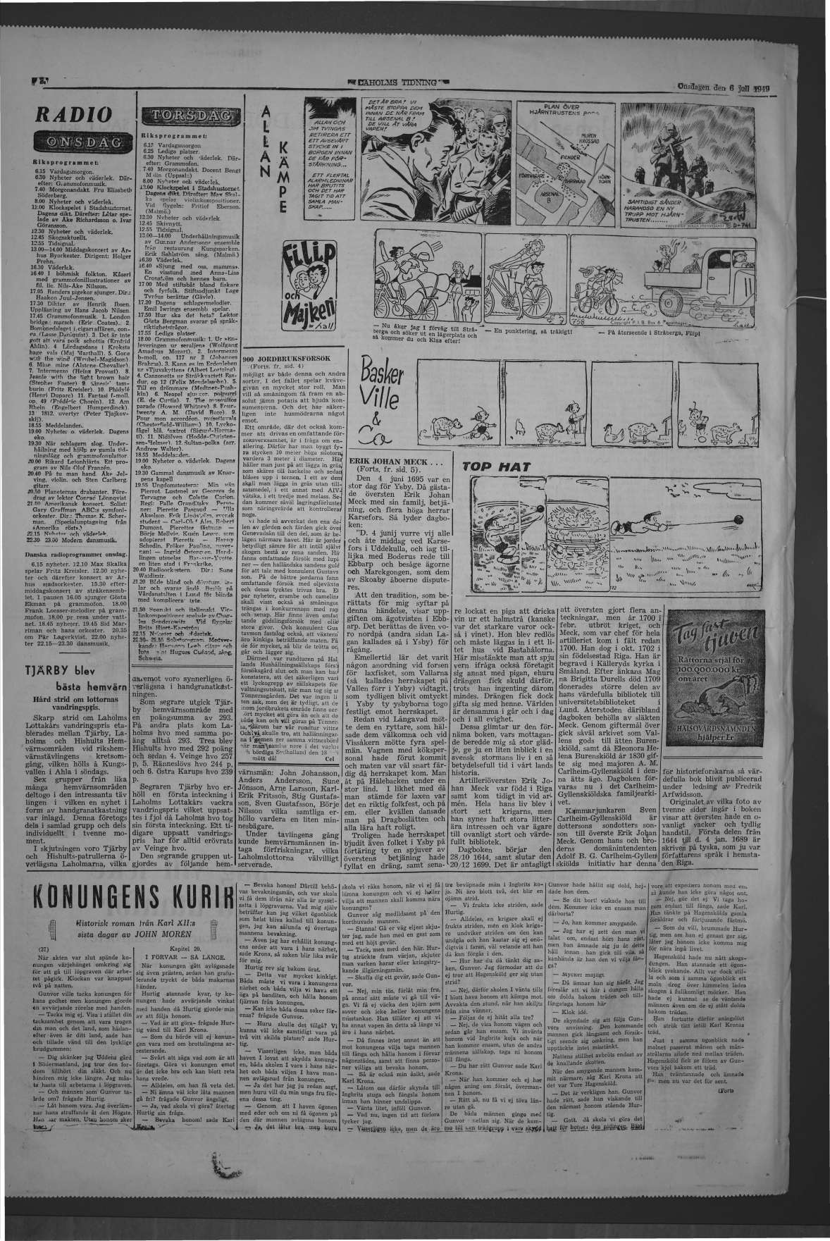 Laholms Tidning Onsdag 6 juli 1949, sida 6