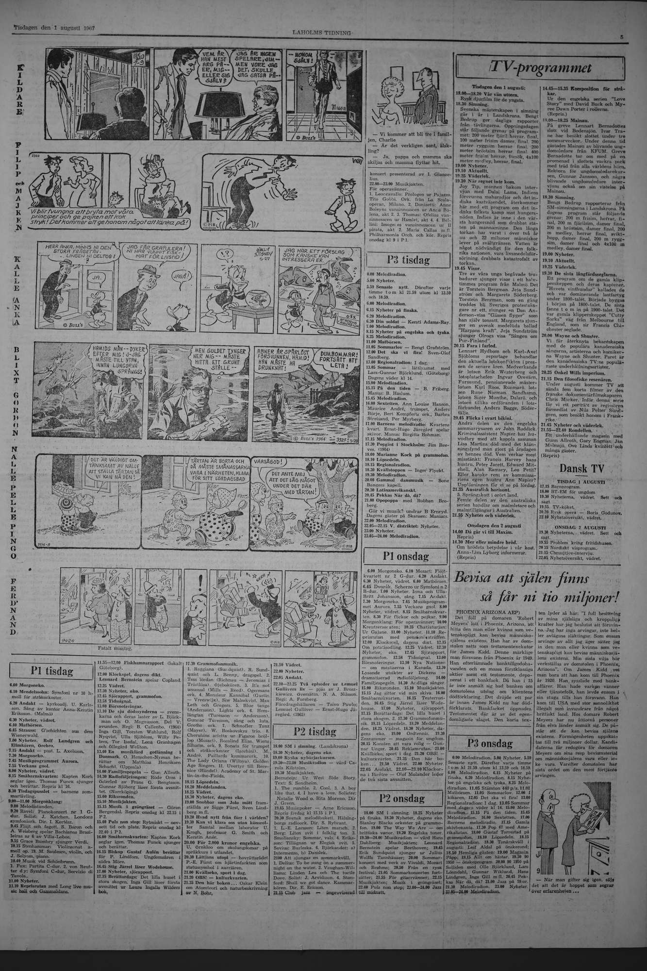 Laholms Tidning Tisdag 1 augusti 1967, sida 5