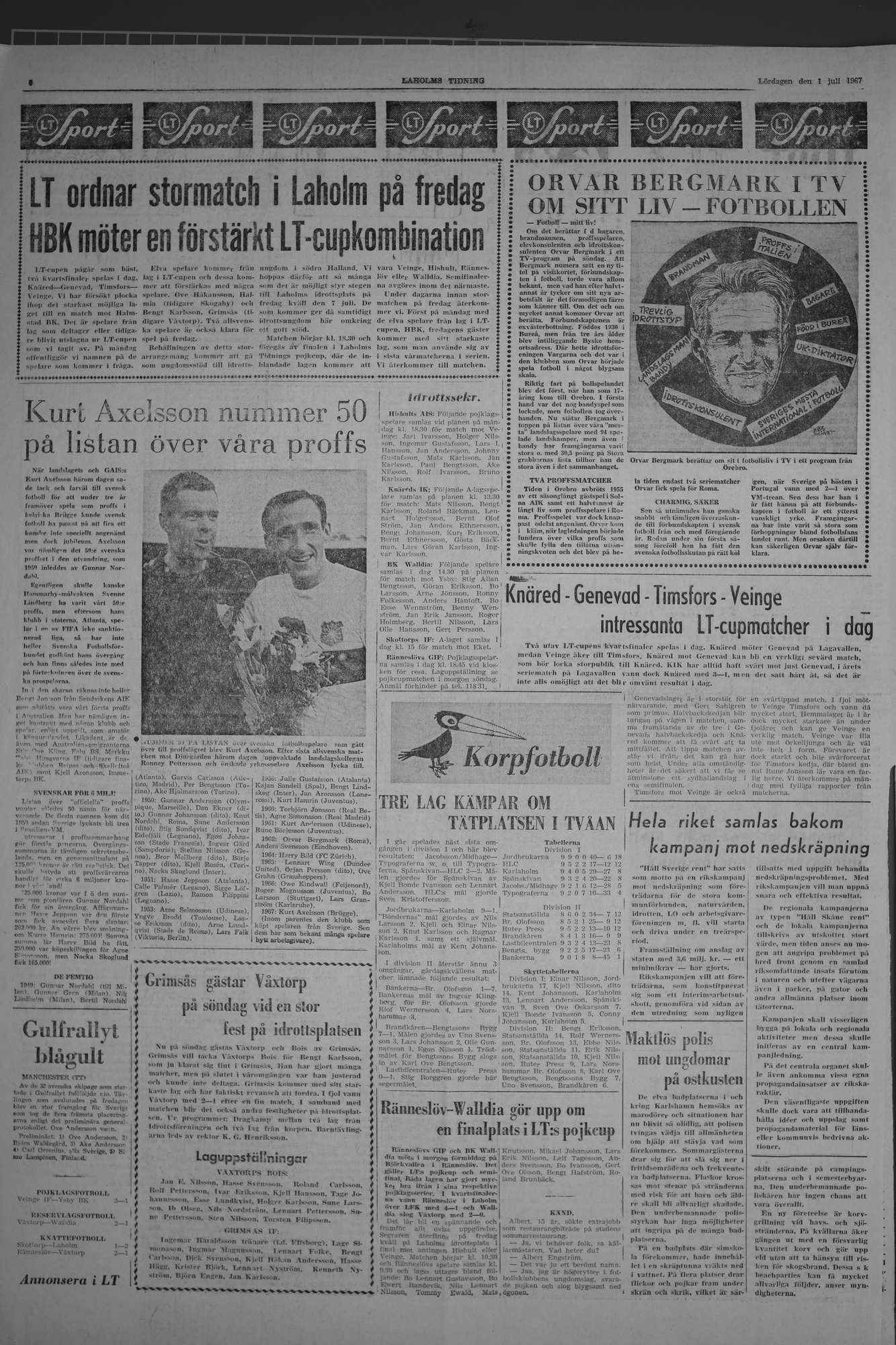 Laholms Tidning Lördag 1 juli 1967, sida 6