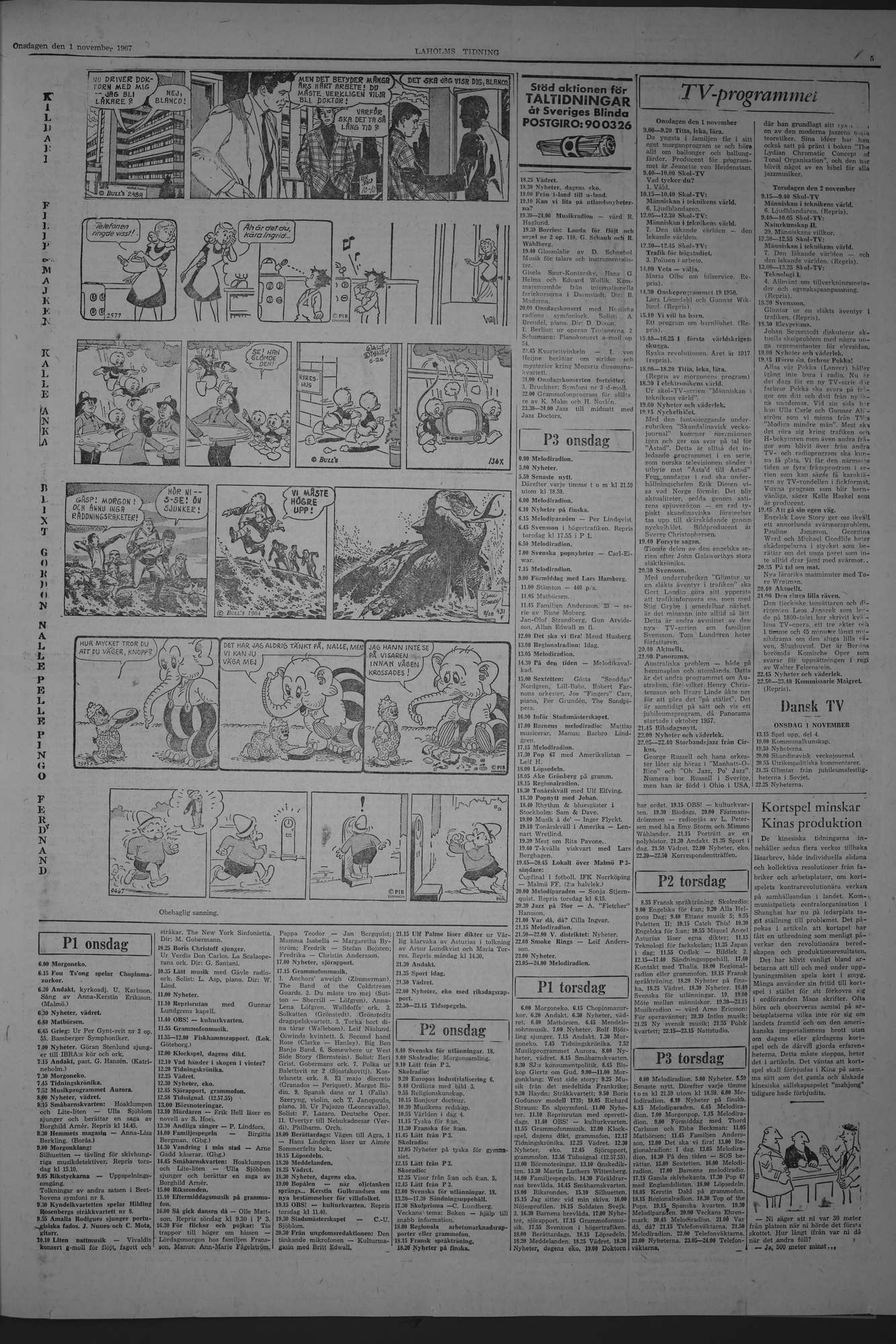 Laholms Tidning Onsdag 1 november 1967, sida 5