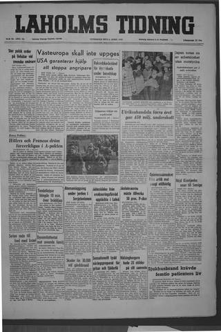 Förstasidan, Onsdag 6 april 1949