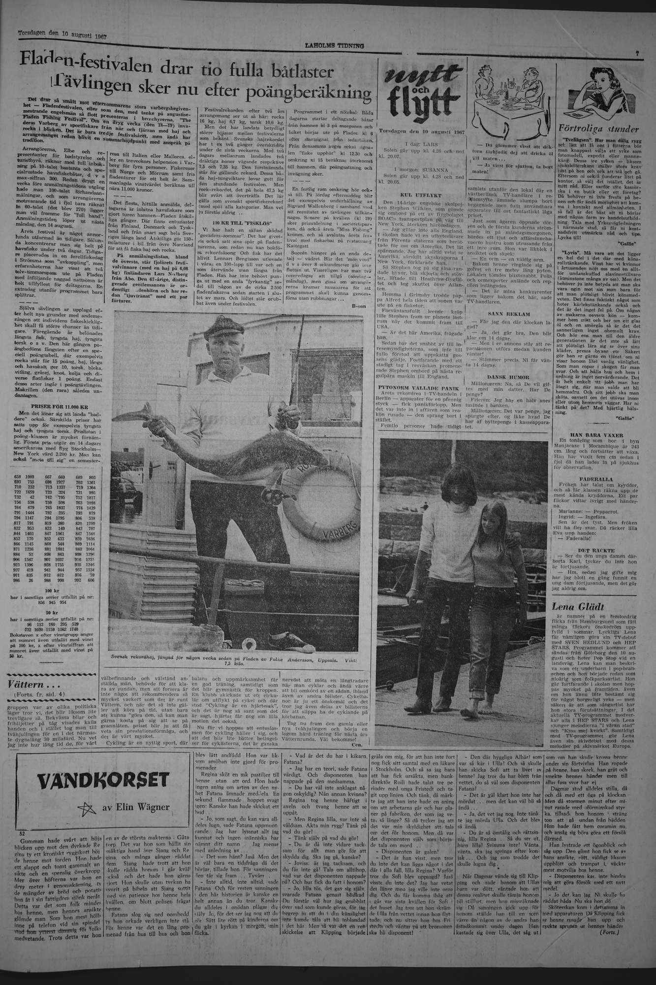 Laholms Tidning Torsdag 10 augusti 1967, sida 7