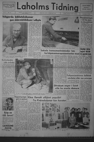 Förstasidan, Fredag 10 februari 1967