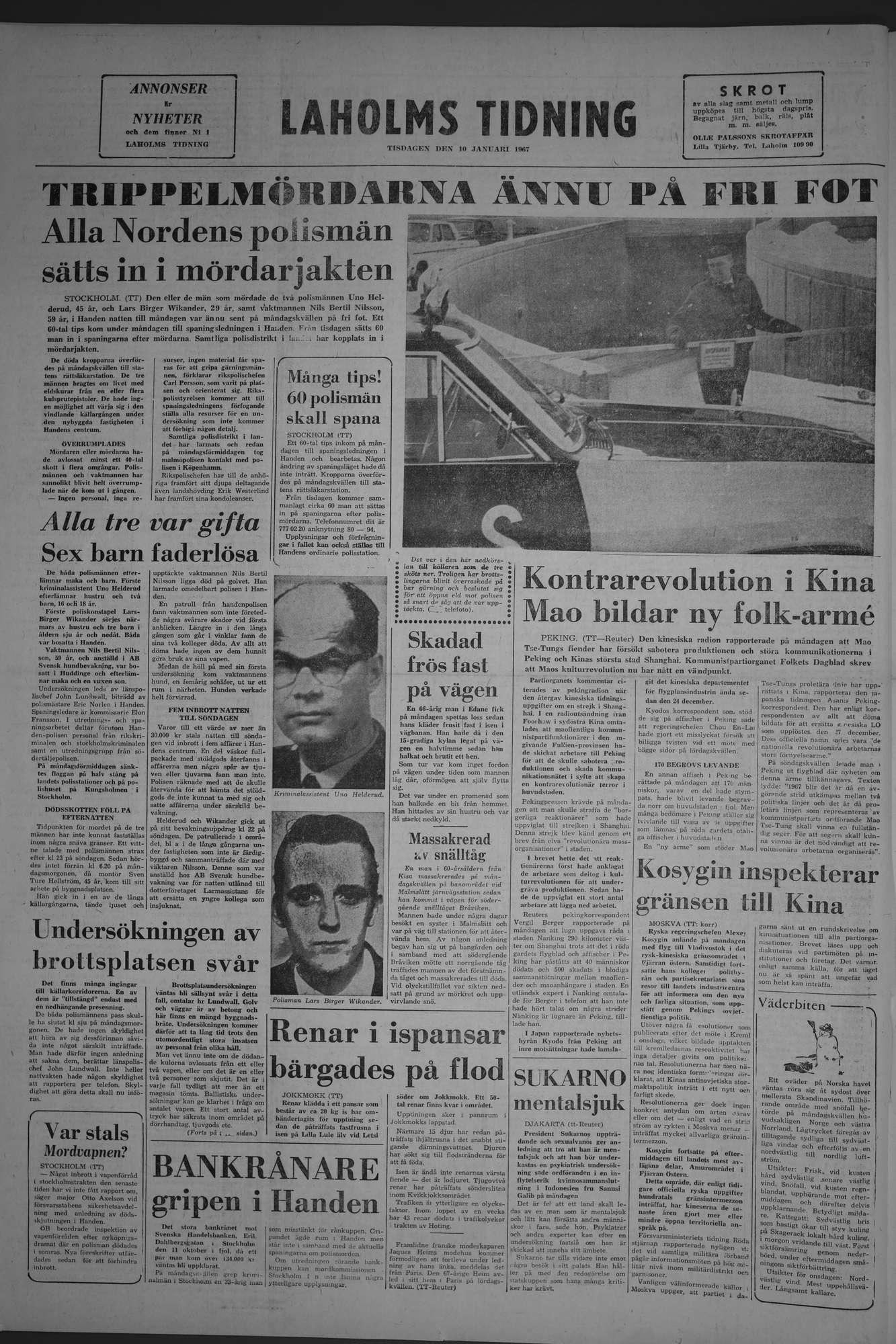 Laholms Tidning Tisdag 10 januari 1967, sida 8