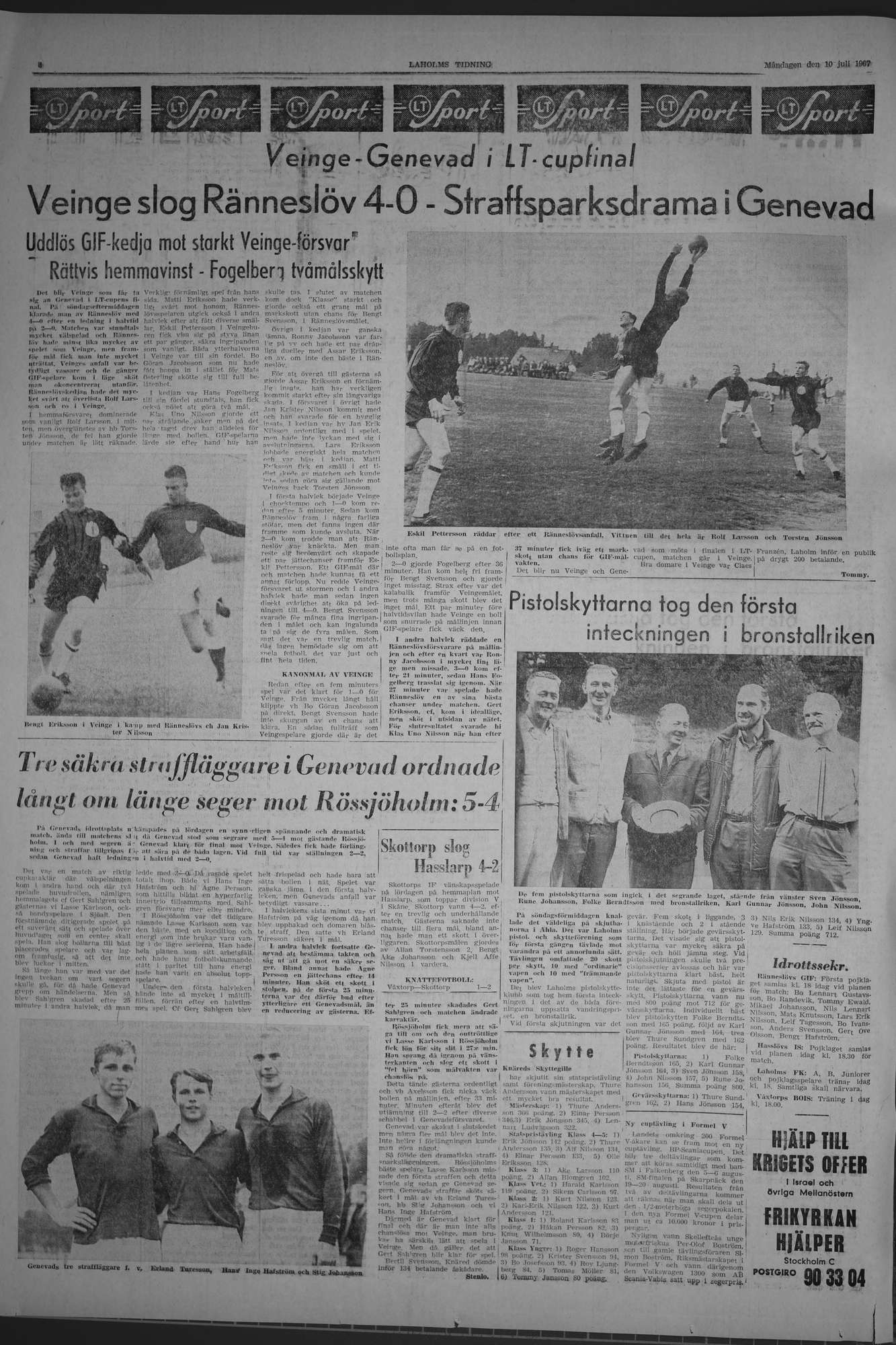 Laholms Tidning Måndag 10 juli 1967, sida 6