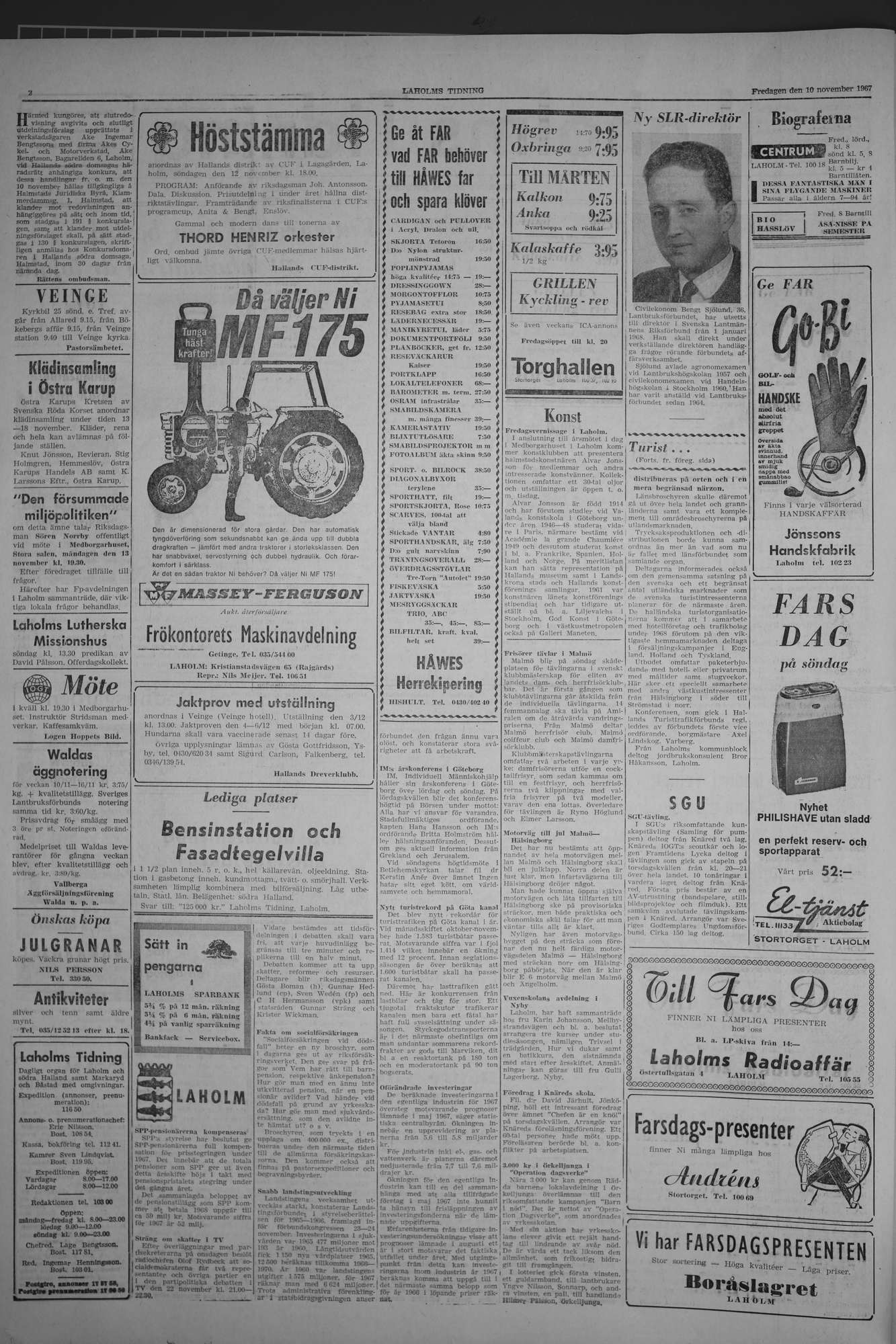 Laholms Tidning Fredag 10 november 1967, sida 2
