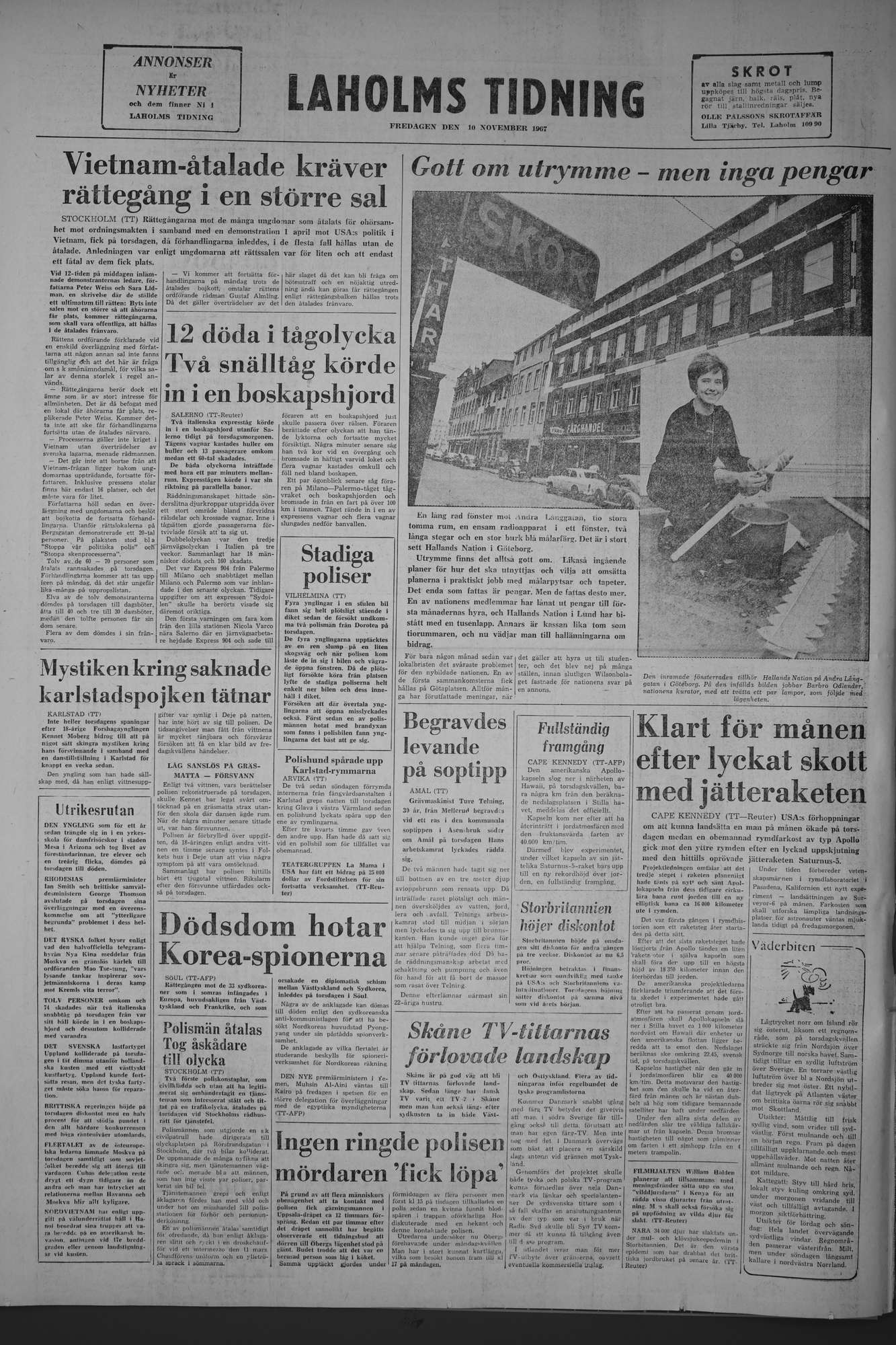 Laholms Tidning Fredag 10 november 1967, sida 8