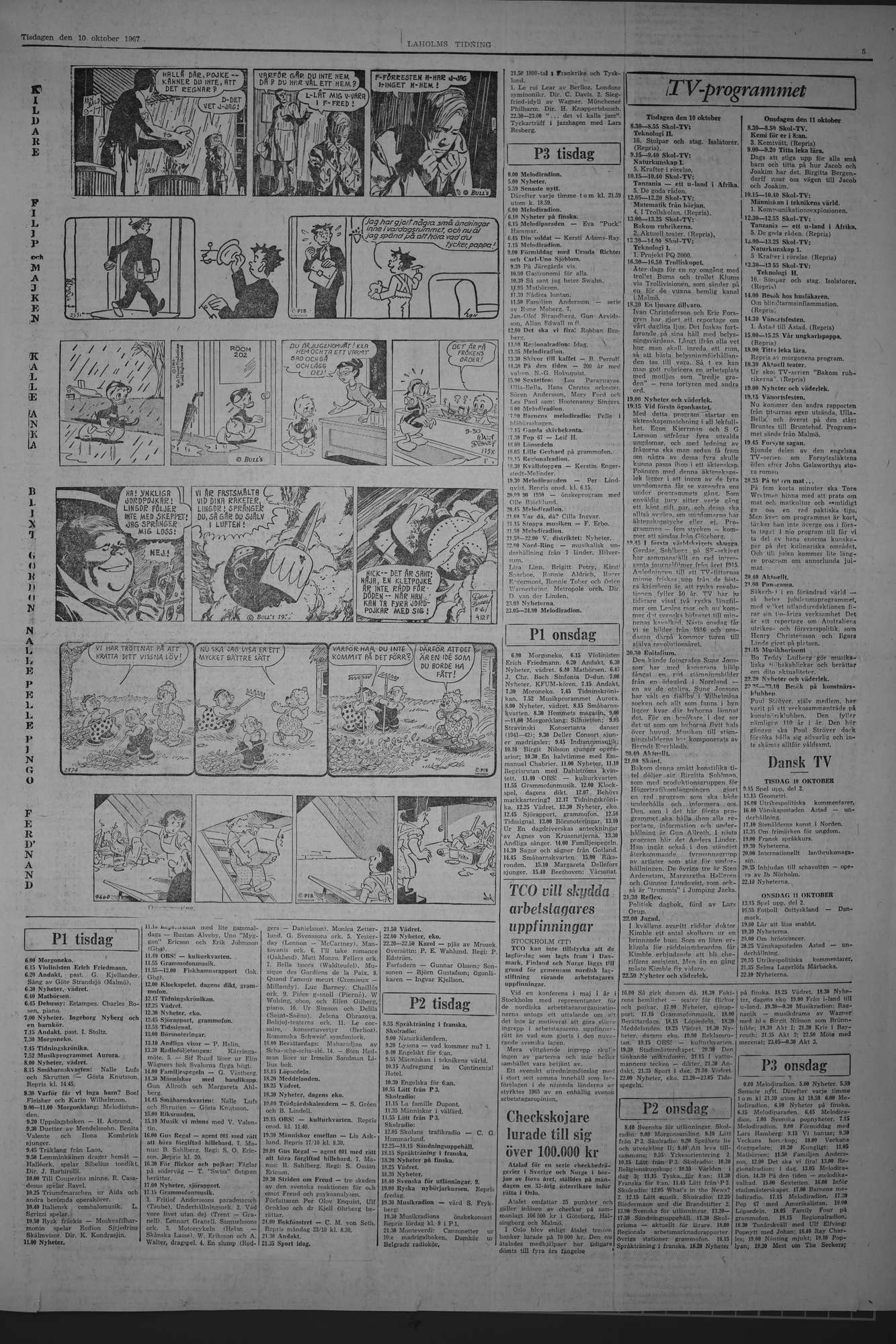Laholms Tidning Tisdag 10 oktober 1967, sida 5