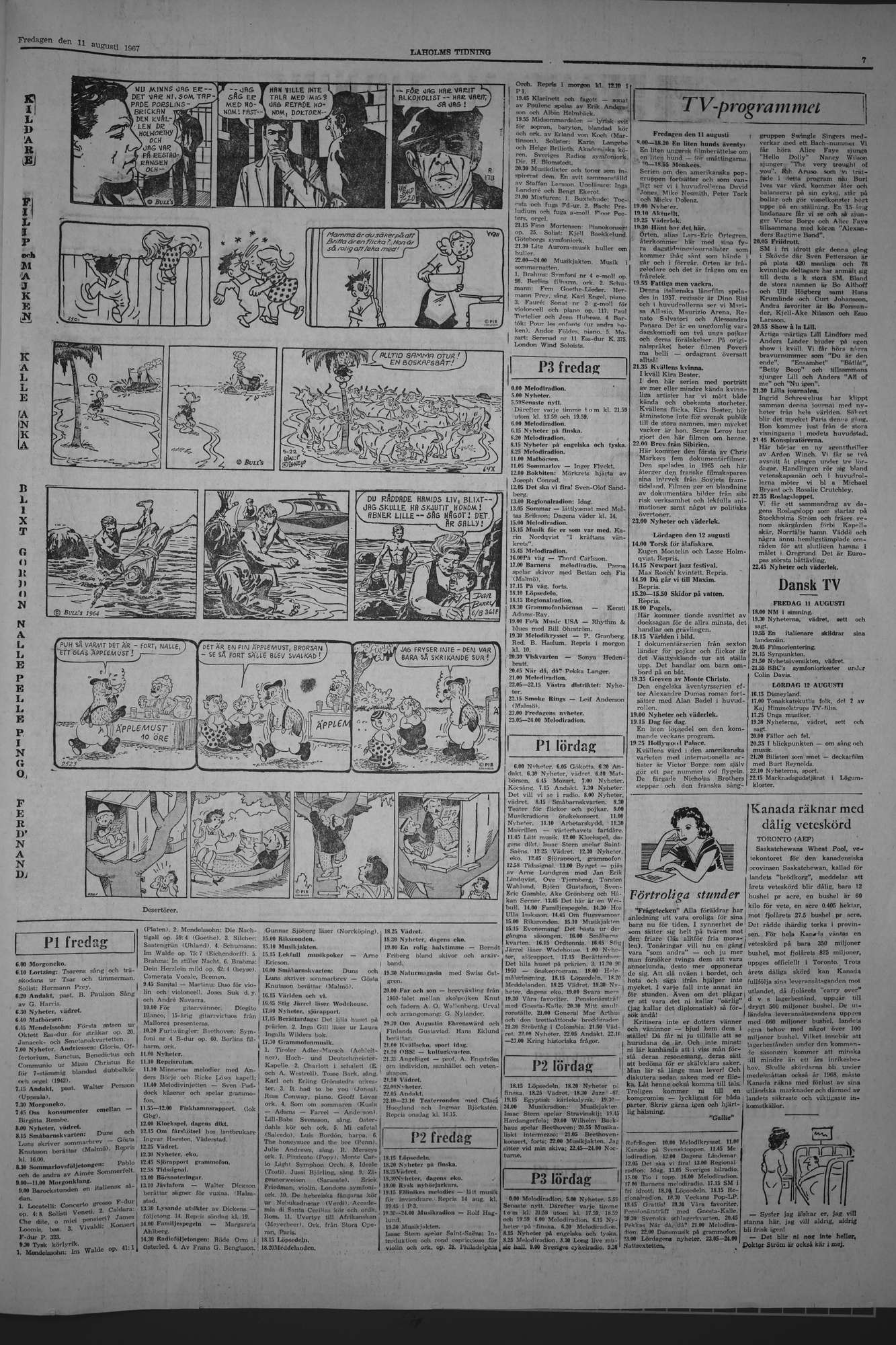 Laholms Tidning Fredag 11 augusti 1967, sida 7