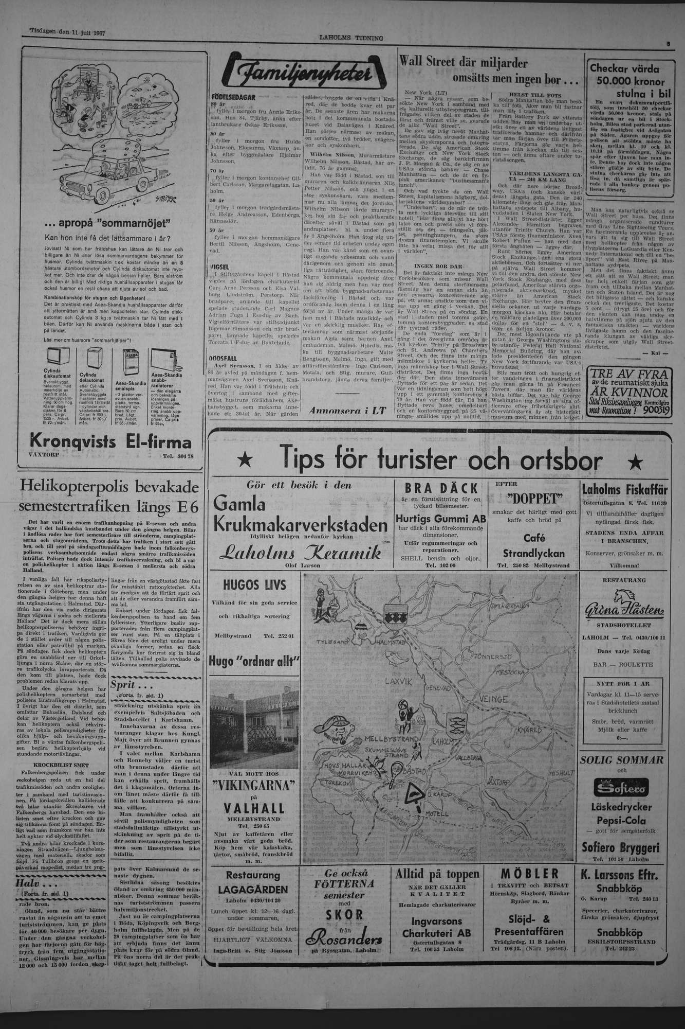 Laholms Tidning Tisdag 11 juli 1967, sida 3