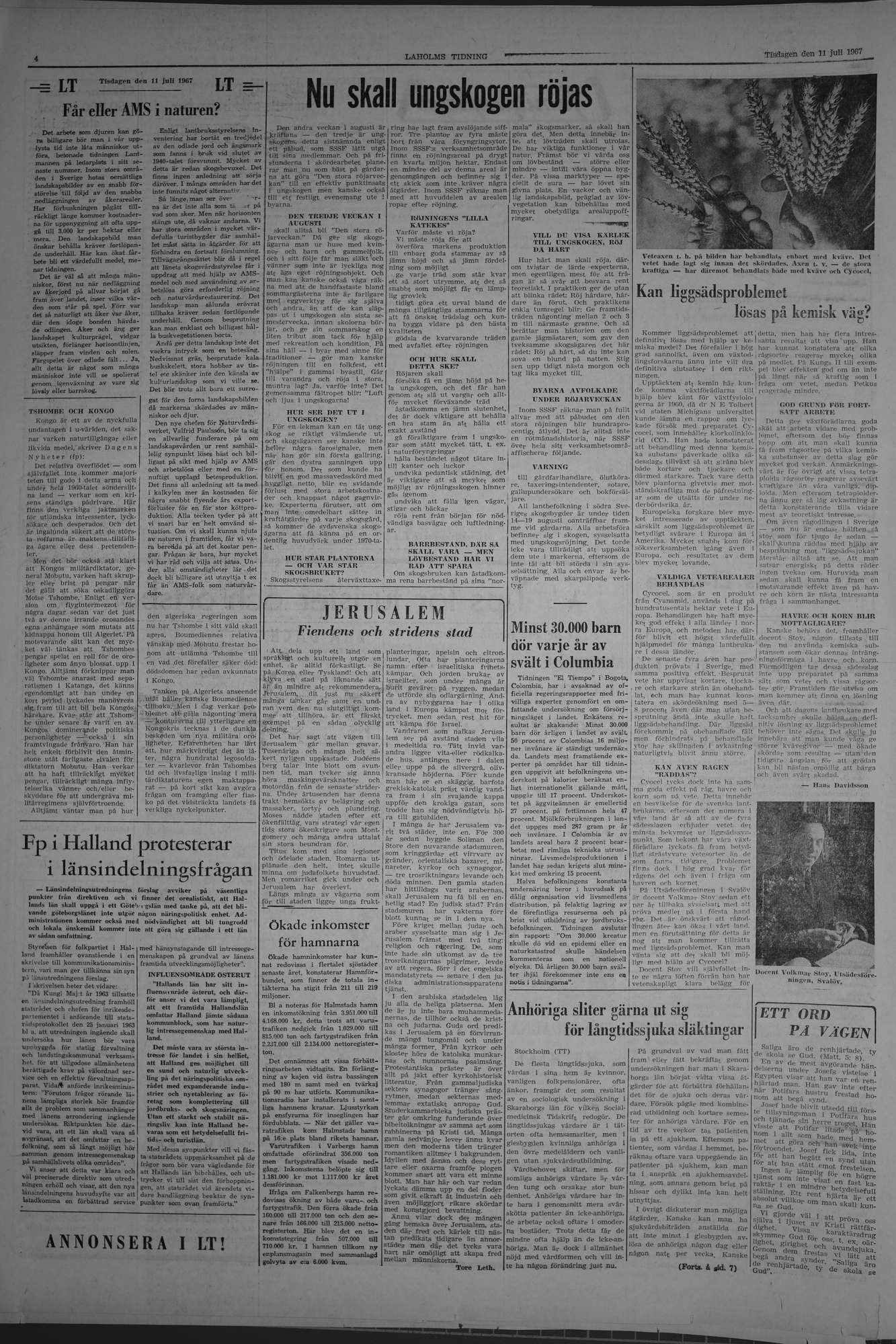 Laholms Tidning Tisdag 11 juli 1967, sida 4