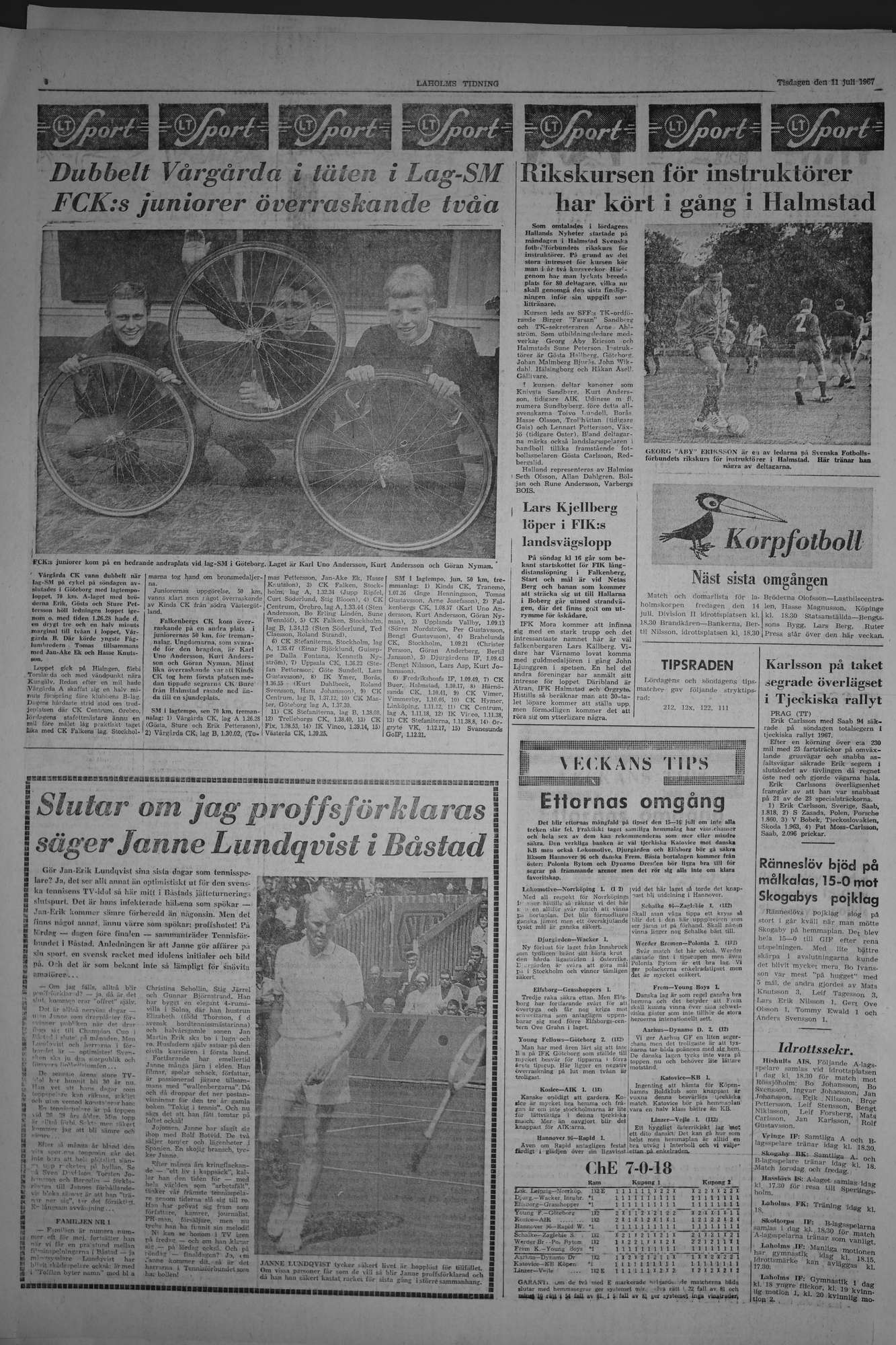 Laholms Tidning Tisdag 11 juli 1967, sida 6