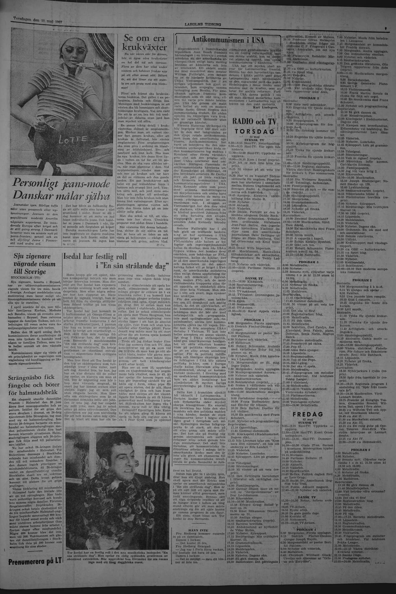 Laholms Tidning Torsdag 11 maj 1967, sida 7
