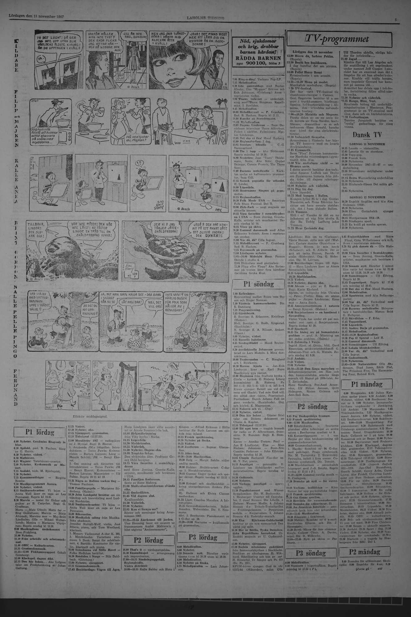 Laholms Tidning Lördag 11 november 1967, sida 5