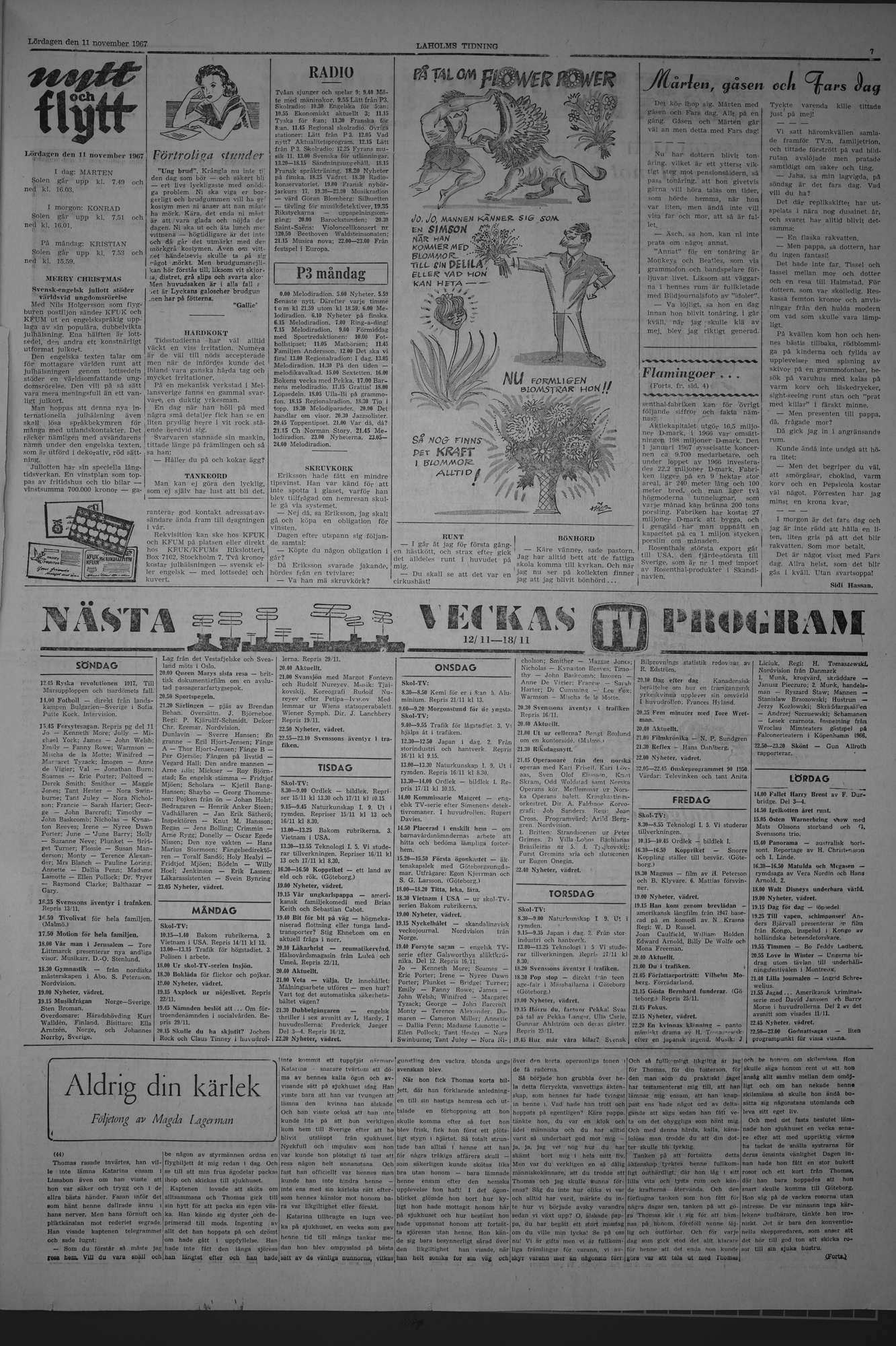 Laholms Tidning Lördag 11 november 1967, sida 7