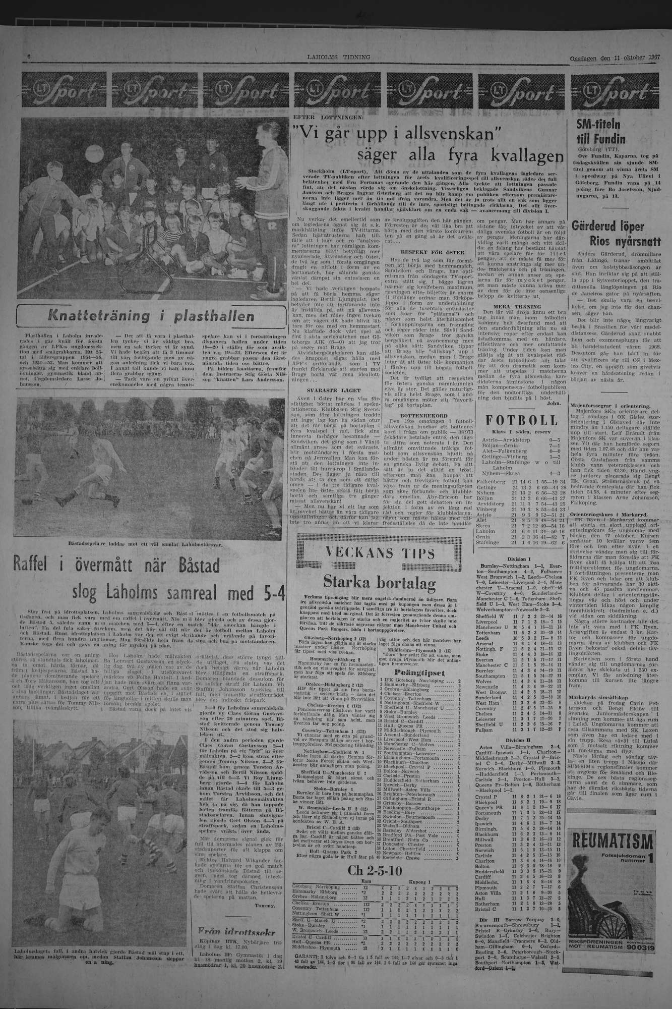 Laholms Tidning Onsdag 11 oktober 1967, sida 6