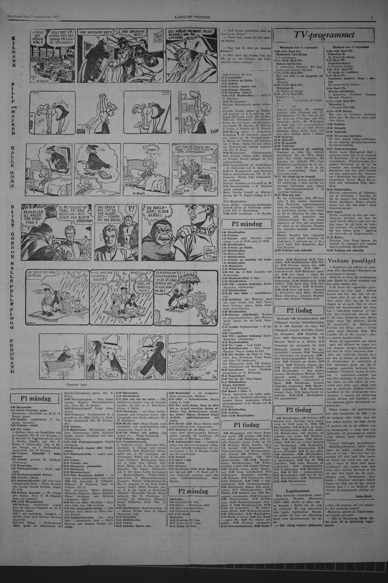 Laholms Tidning Måndag 11 september 1967, sida 5