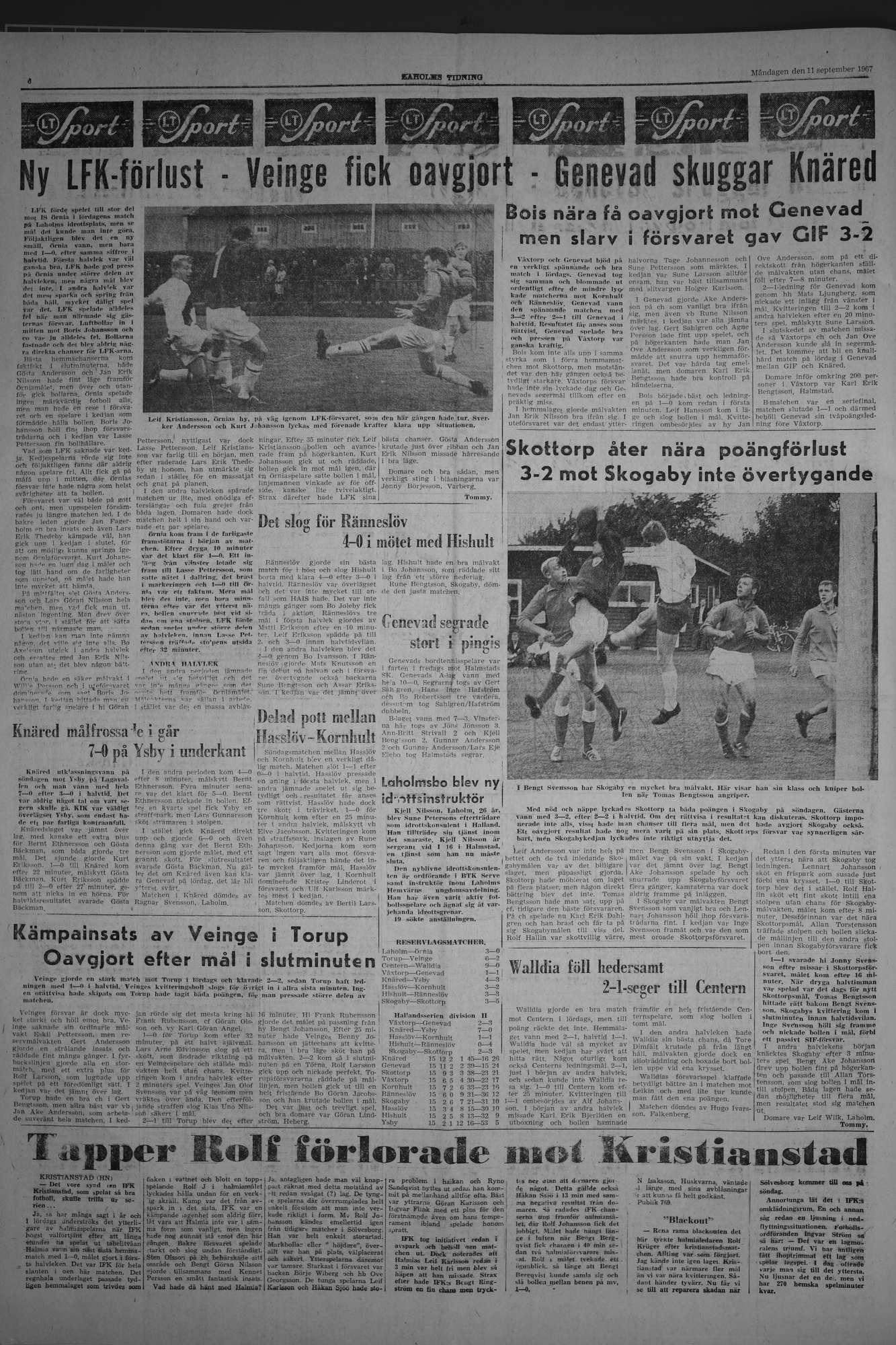 Laholms Tidning Måndag 11 september 1967, sida 6