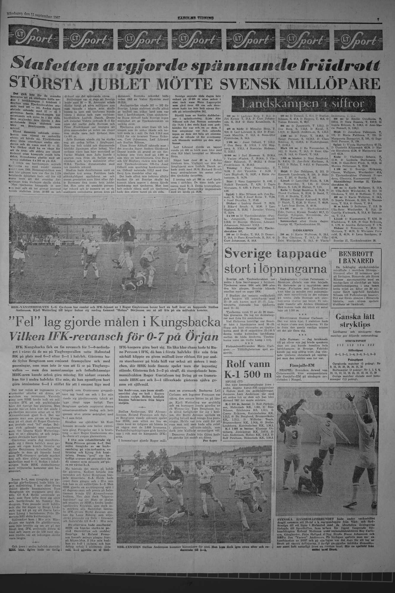Laholms Tidning Måndag 11 september 1967, sida 7