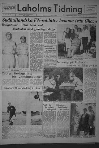 Förstasidan, Måndag 12 juni 1967