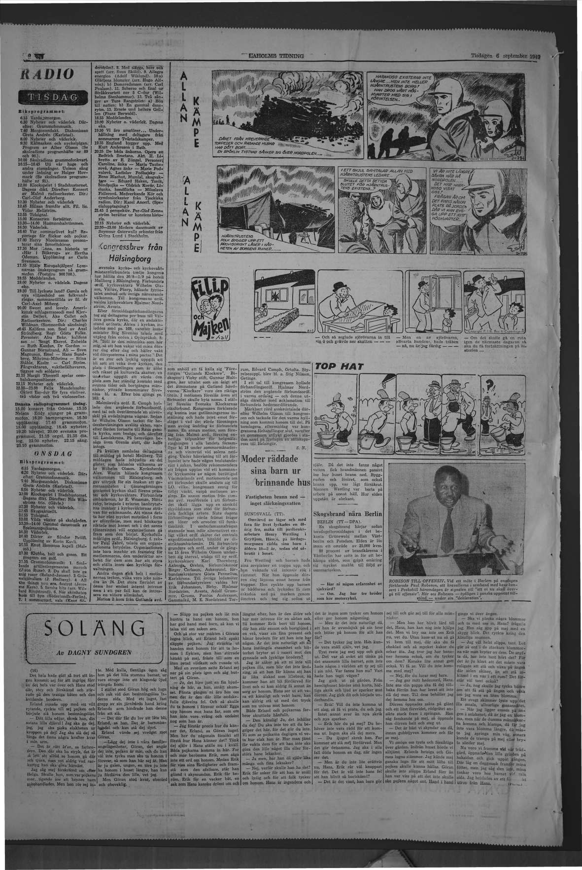 Laholms Tidning Tisdag 6 september 1949, sida 6