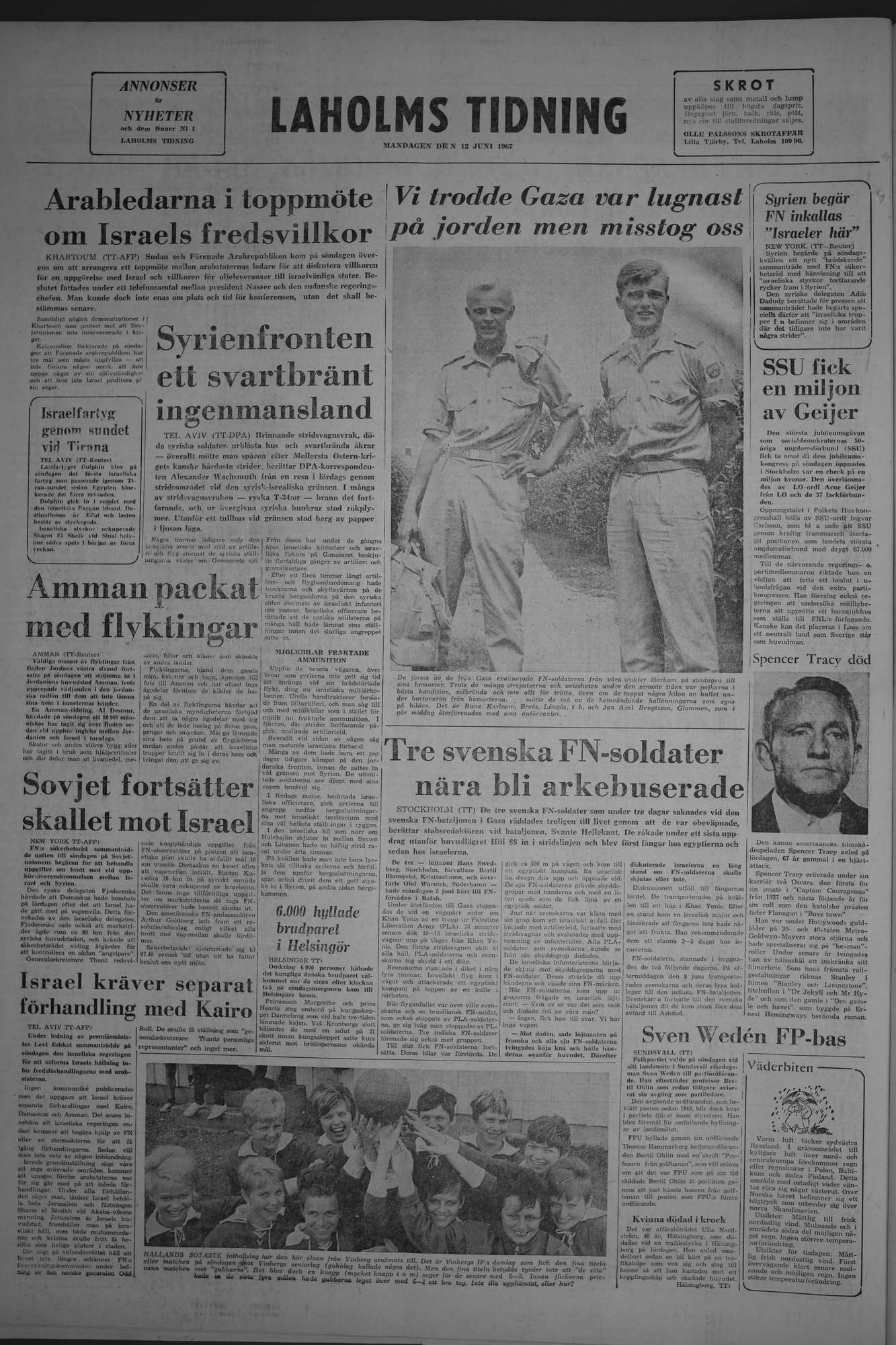 Laholms Tidning Måndag 12 juni 1967, sida 8
